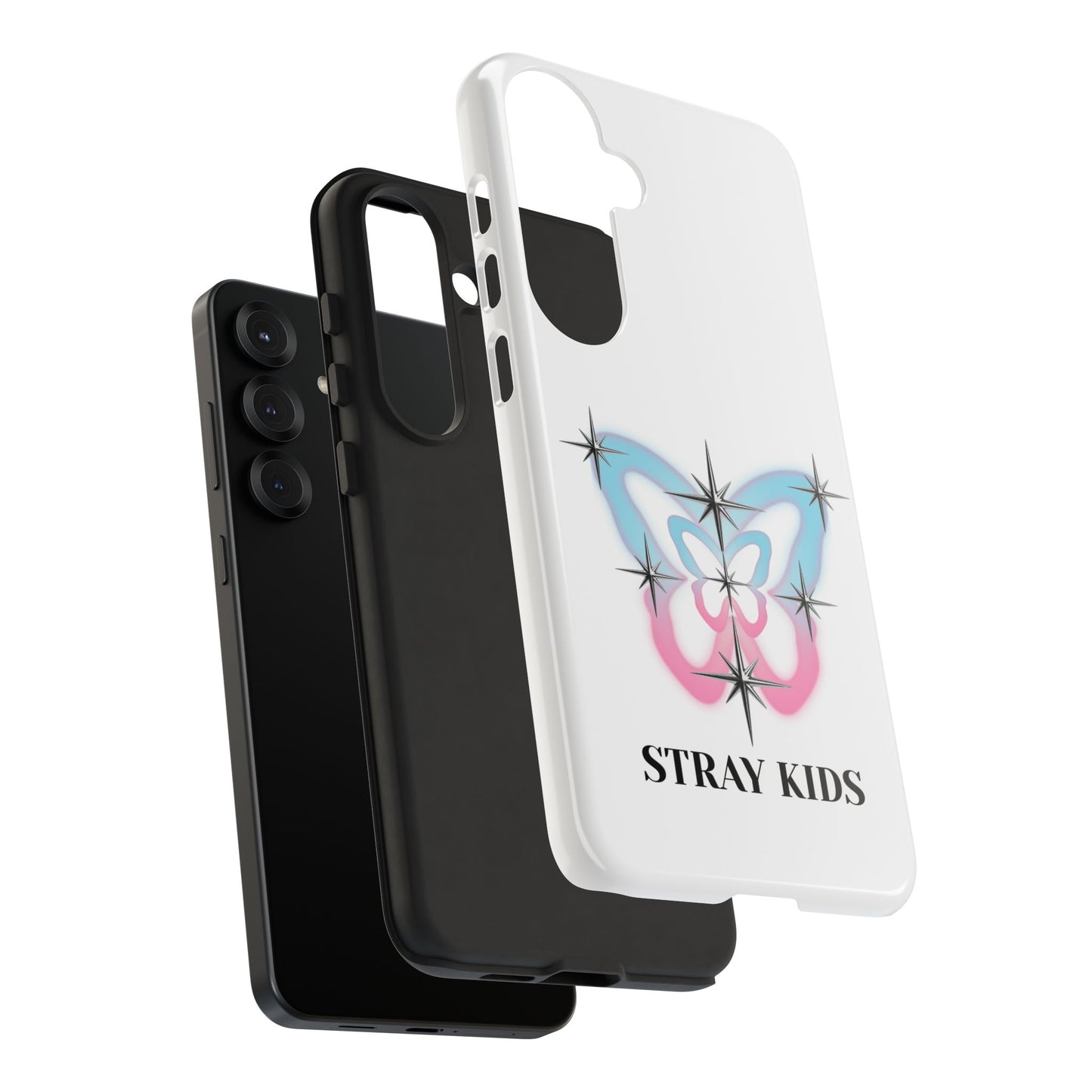 Stray Kids Sparkle Butterfly Phone Case — K-Pop Fan Protective Phone Cover