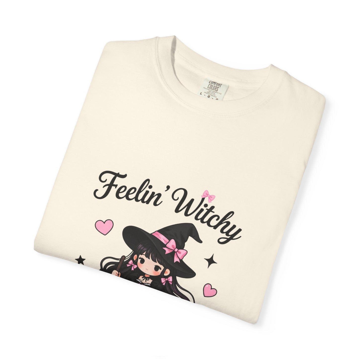 Feelin' Witchy T-Shirt — Cute Kawaii Witch Graphic Tee for Halloween & Everyday