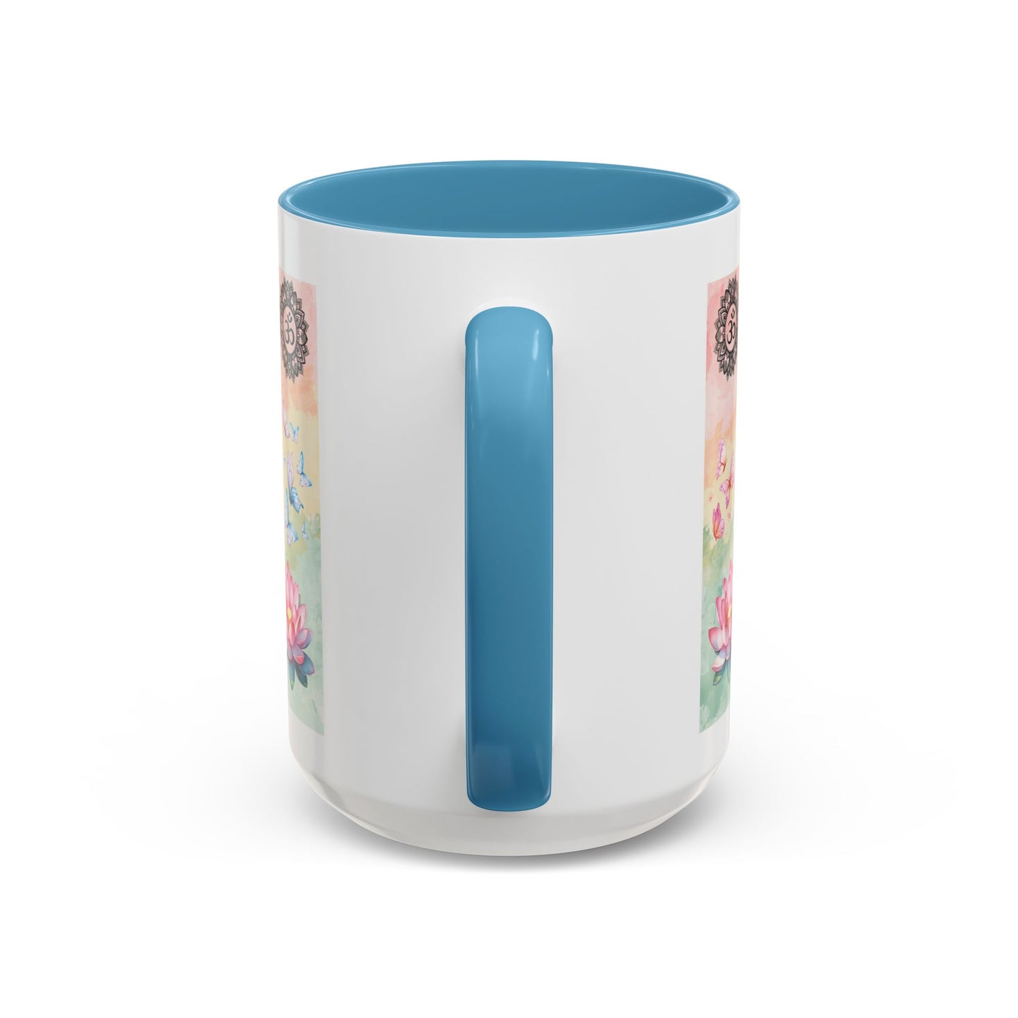 Buddha Lotus Accent Coffee Mug — Meditation, Om & Chakra Spiritual Tea Cup