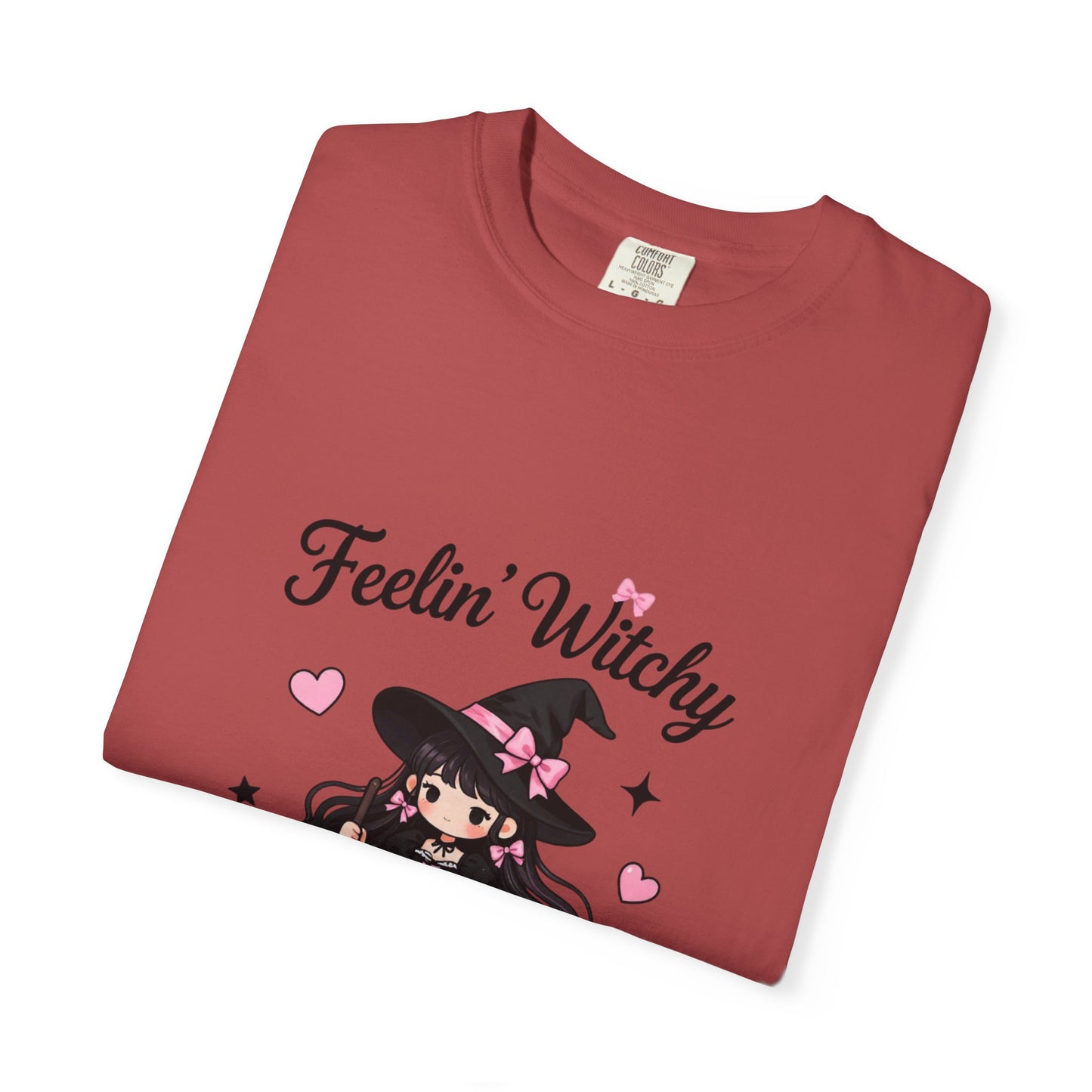 Feelin' Witchy T-Shirt — Cute Kawaii Witch Graphic Tee for Halloween & Everyday