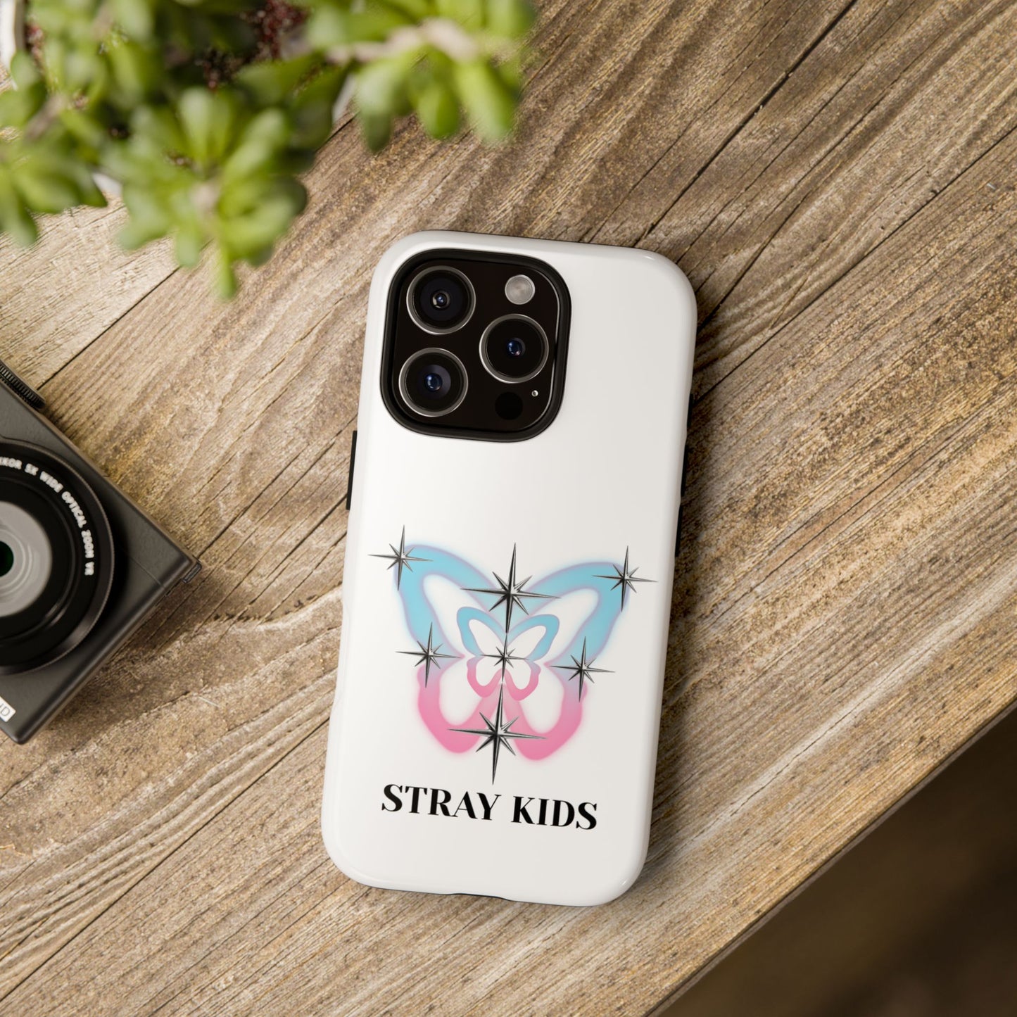Stray Kids Sparkle Butterfly Phone Case — K-Pop Fan Protective Phone Cover