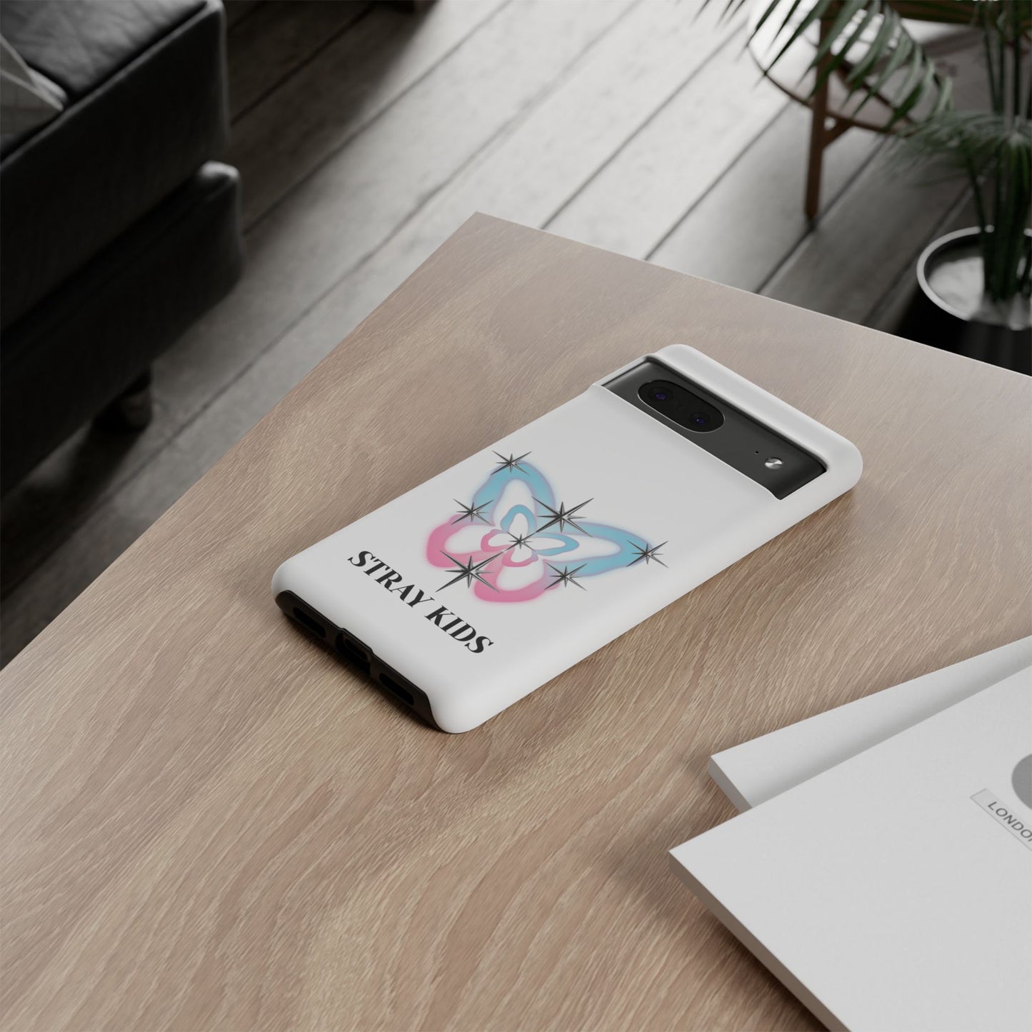 Stray Kids Sparkle Butterfly Phone Case — K-Pop Fan Protective Phone Cover