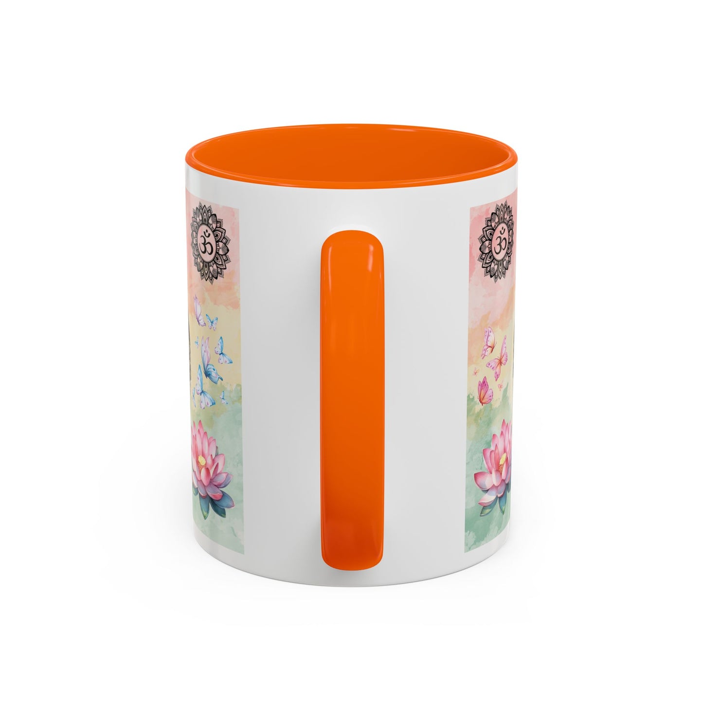 Buddha Lotus Accent Coffee Mug — Meditation, Om & Chakra Spiritual Tea Cup