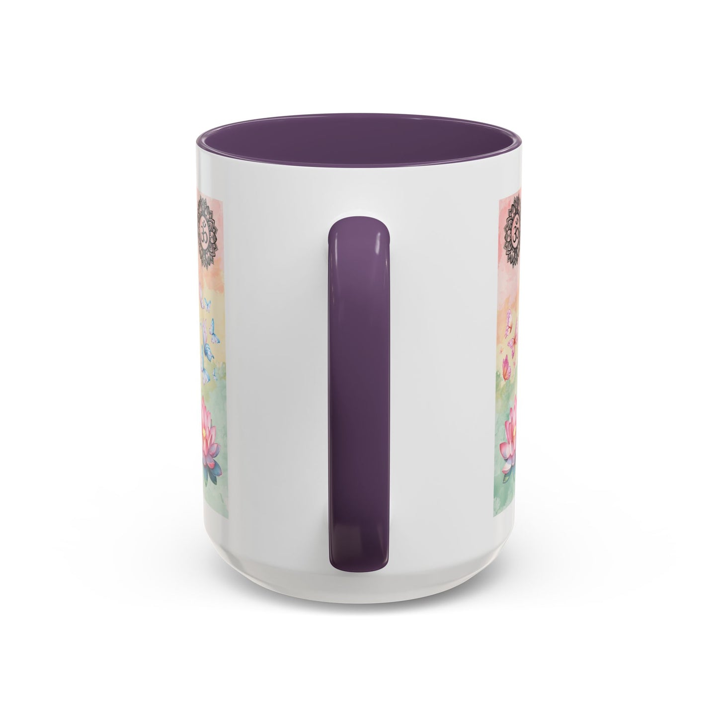 Buddha Lotus Accent Coffee Mug — Meditation, Om & Chakra Spiritual Tea Cup