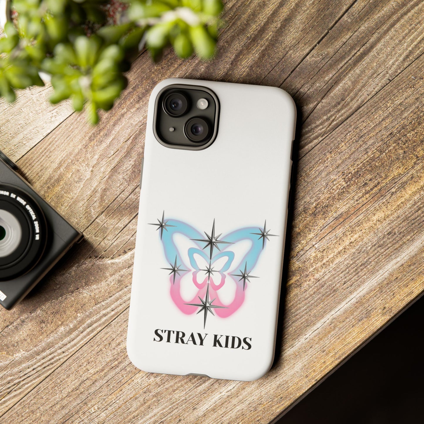 Stray Kids Sparkle Butterfly Phone Case — K-Pop Fan Protective Phone Cover