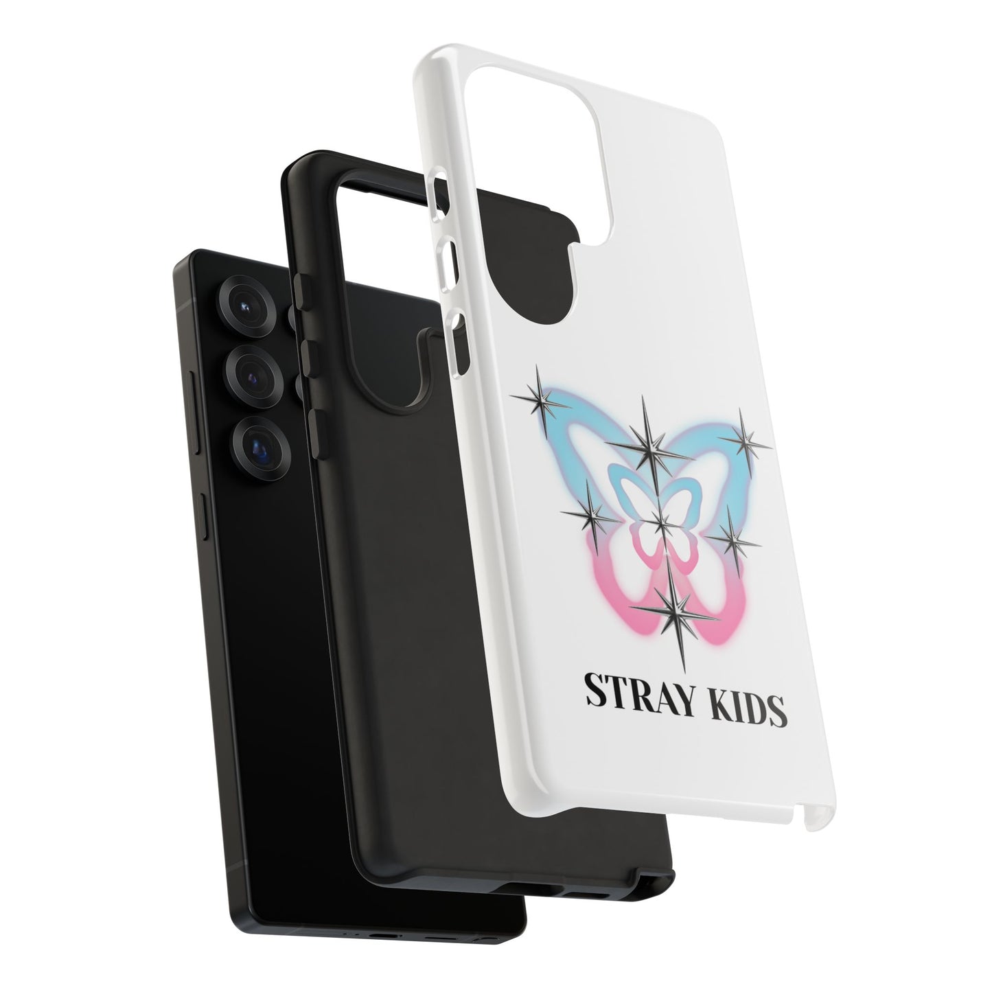 Stray Kids Sparkle Butterfly Phone Case — K-Pop Fan Protective Phone Cover