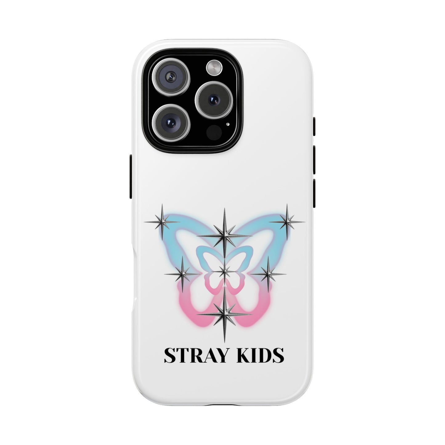 Stray Kids Sparkle Butterfly Phone Case — K-Pop Fan Protective Phone Cover