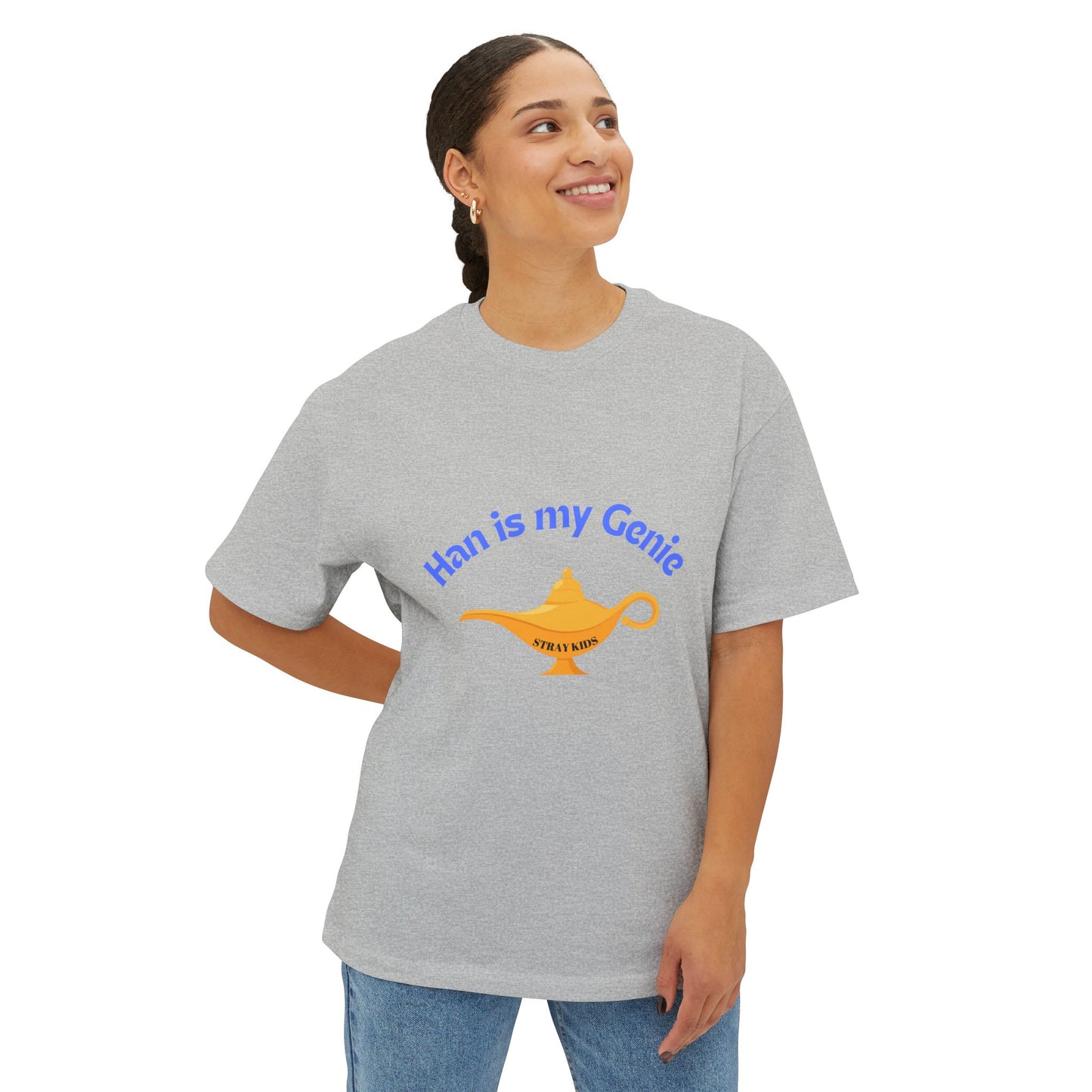 "Han is my Genie" Tee, STRAY KIDS fan Oversized Graphic Boxy T-Shirt