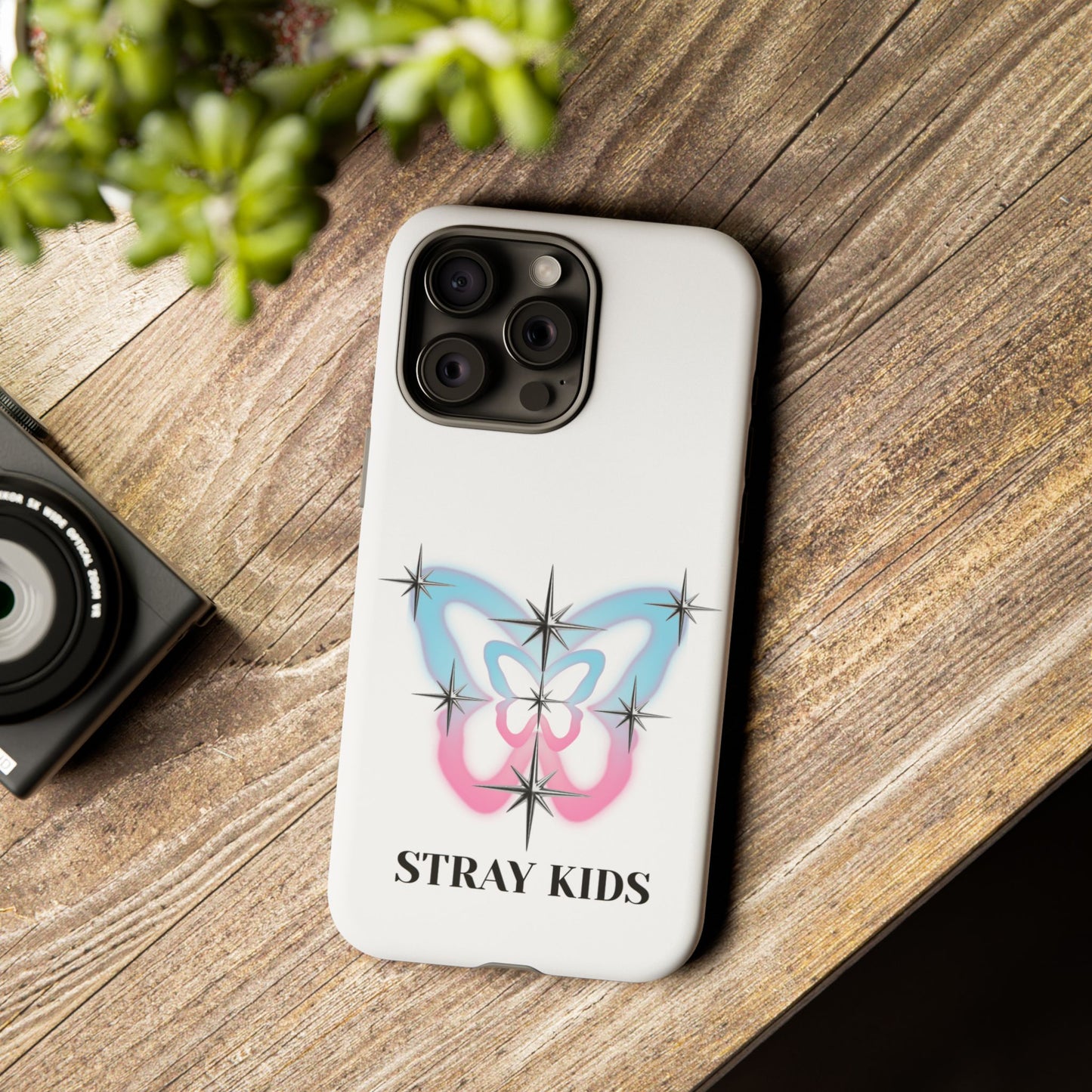 Stray Kids Sparkle Butterfly Phone Case — K-Pop Fan Protective Phone Cover