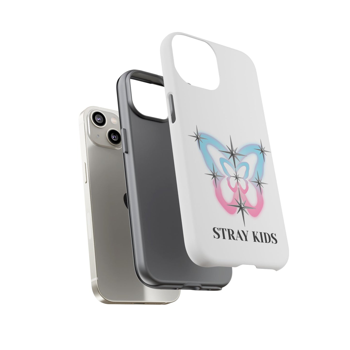 Stray Kids Sparkle Butterfly Phone Case — K-Pop Fan Protective Phone Cover