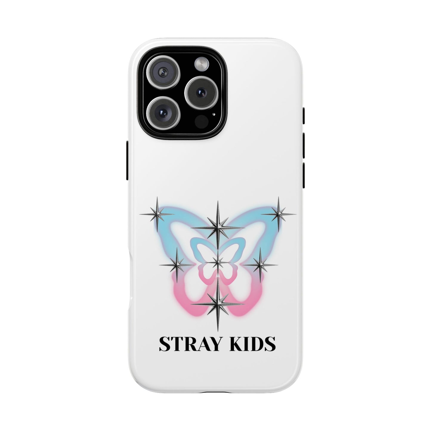 Stray Kids Sparkle Butterfly Phone Case — K-Pop Fan Protective Phone Cover