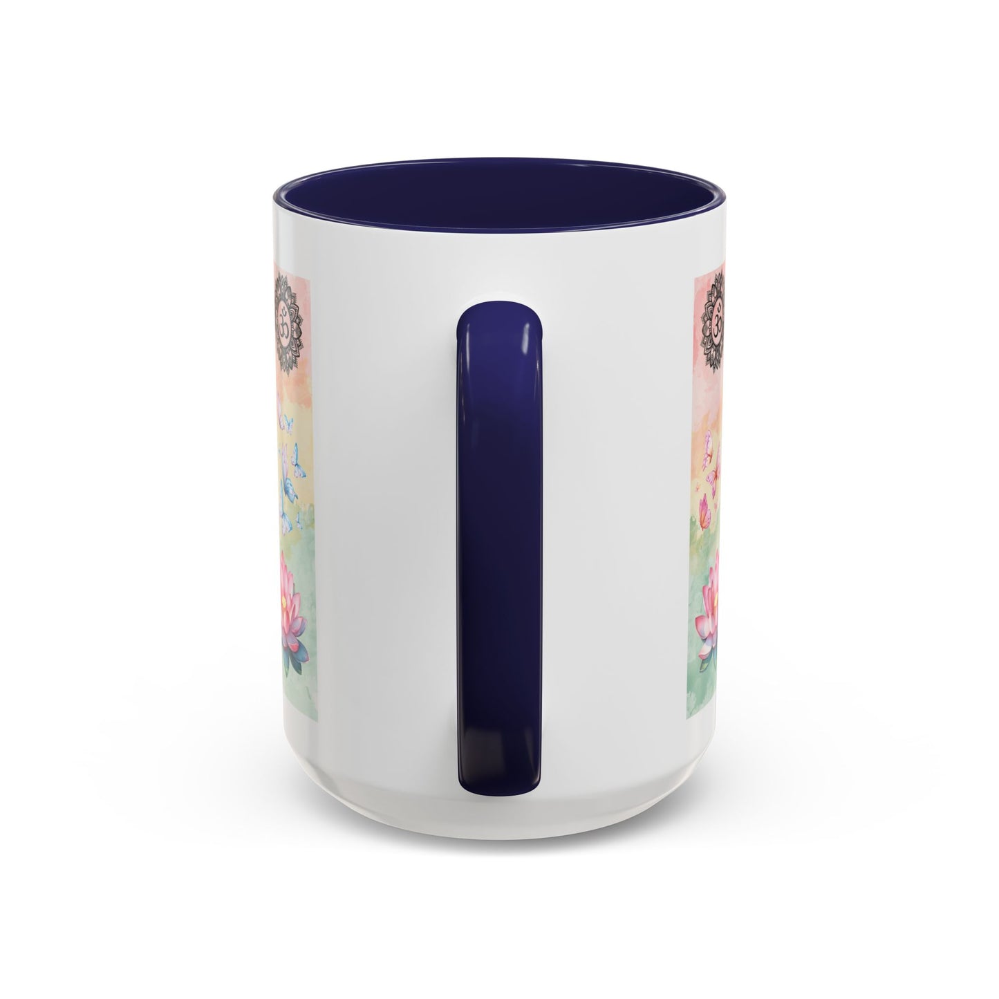 Buddha Lotus Accent Coffee Mug — Meditation, Om & Chakra Spiritual Tea Cup