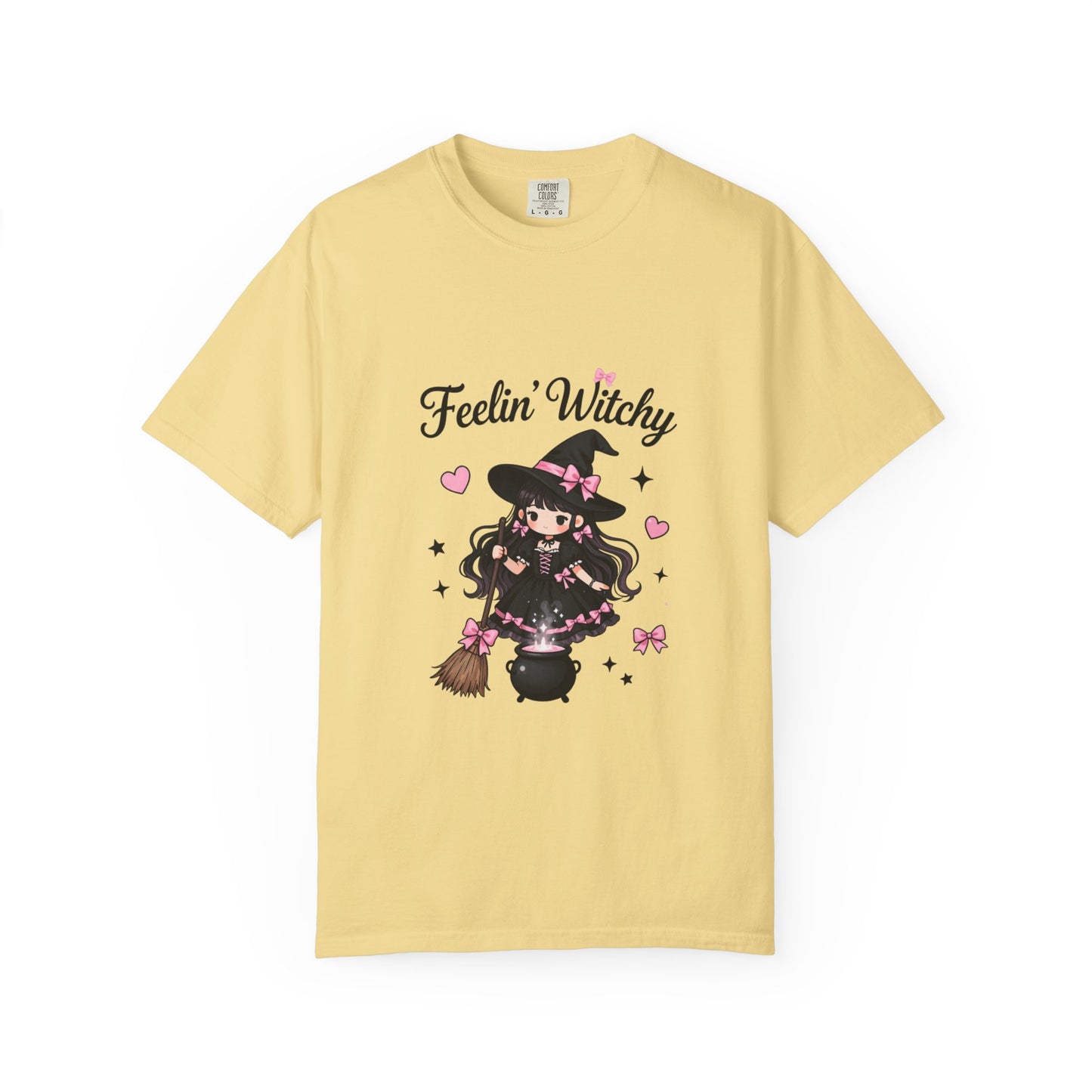Feelin' Witchy T-Shirt — Cute Kawaii Witch Graphic Tee for Halloween & Everyday