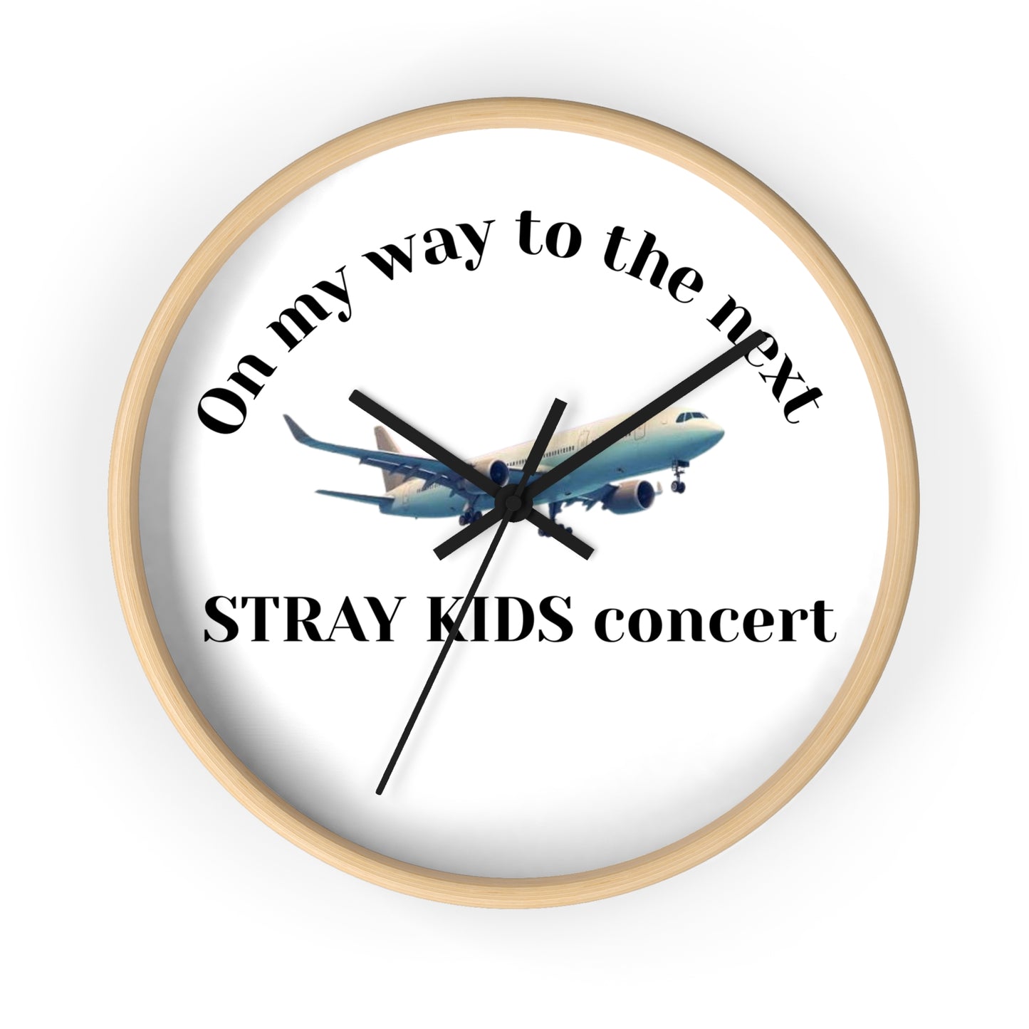 Wall Clock — "On my way to the next STRAY KIDS concert" Plane Design