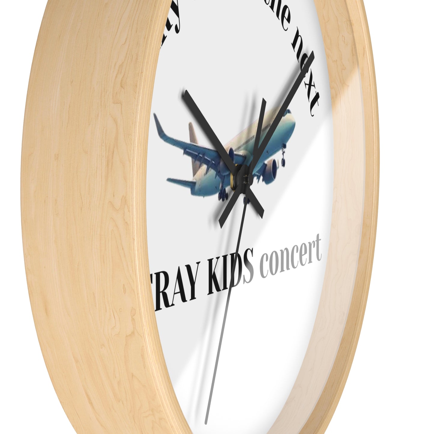 Wall Clock — "On my way to the next STRAY KIDS concert" Plane Design