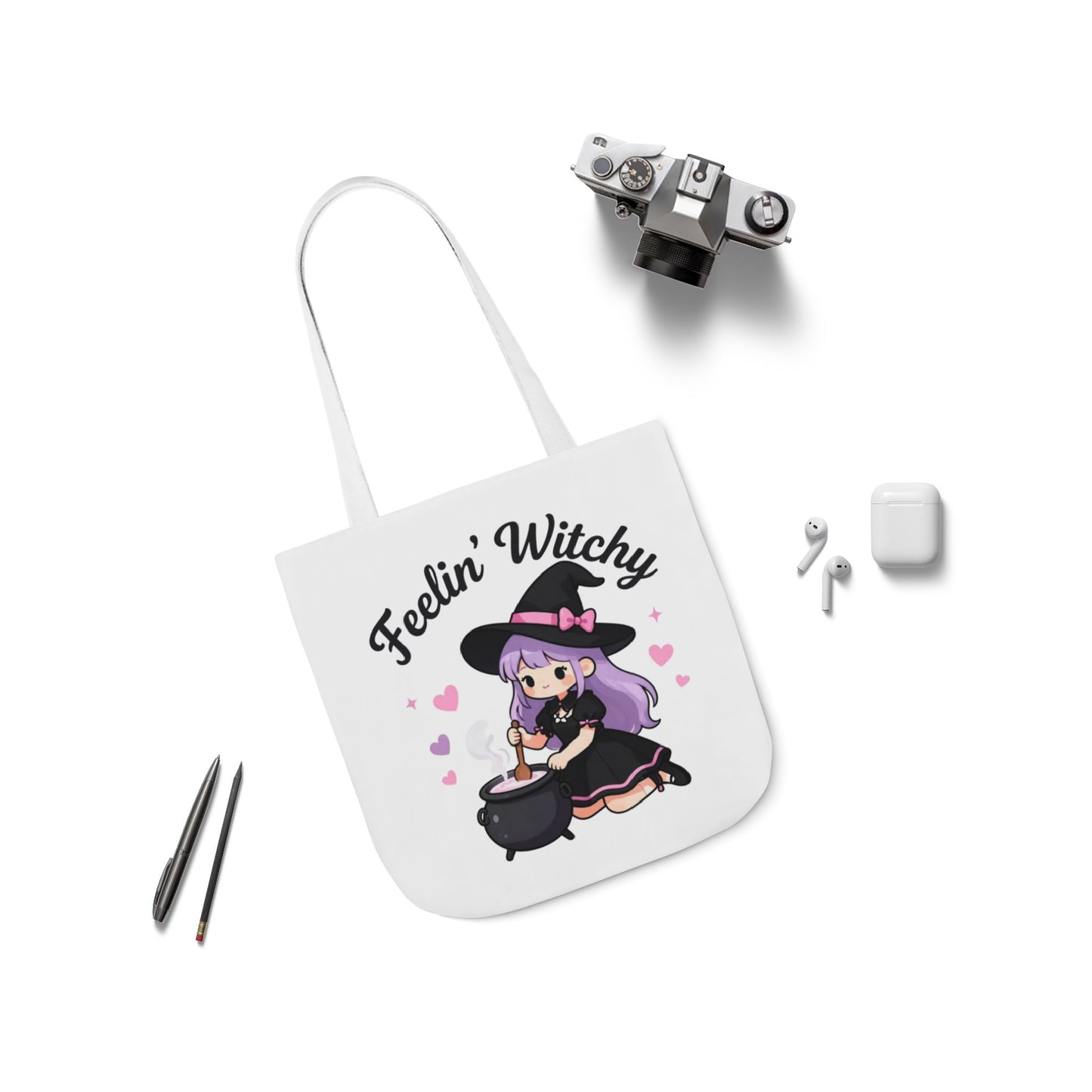 Feelin' Witchy Cute Witch Tote Bag