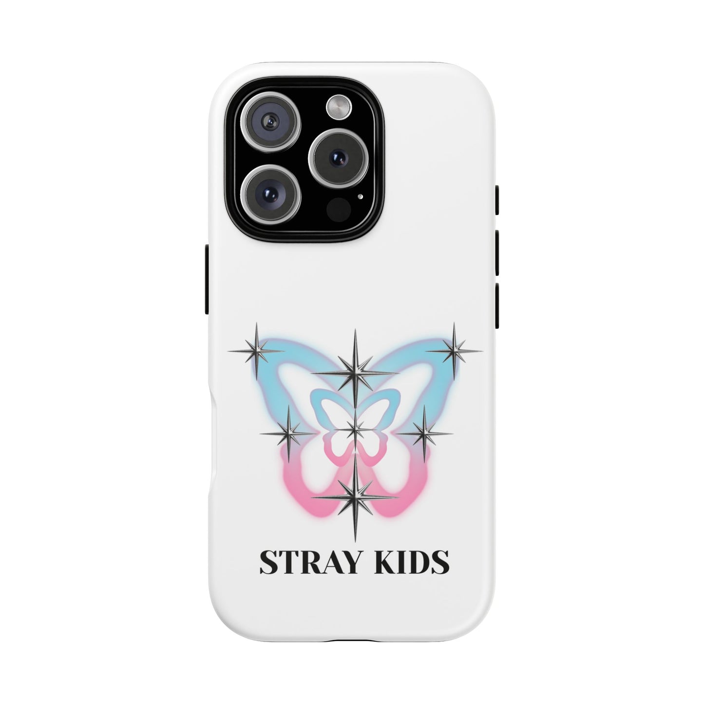 Stray Kids Sparkle Butterfly Phone Case — K-Pop Fan Protective Phone Cover