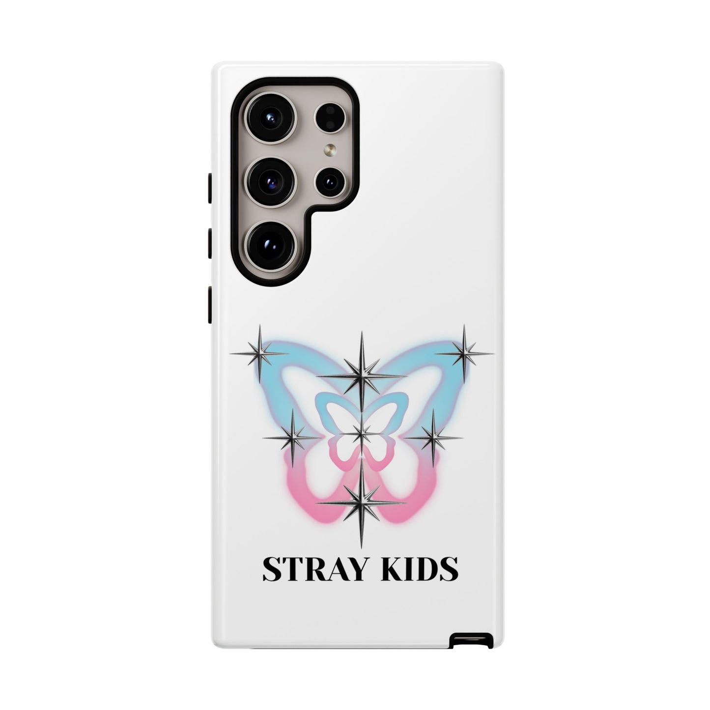 Stray Kids Sparkle Butterfly Phone Case — K-Pop Fan Protective Phone Cover
