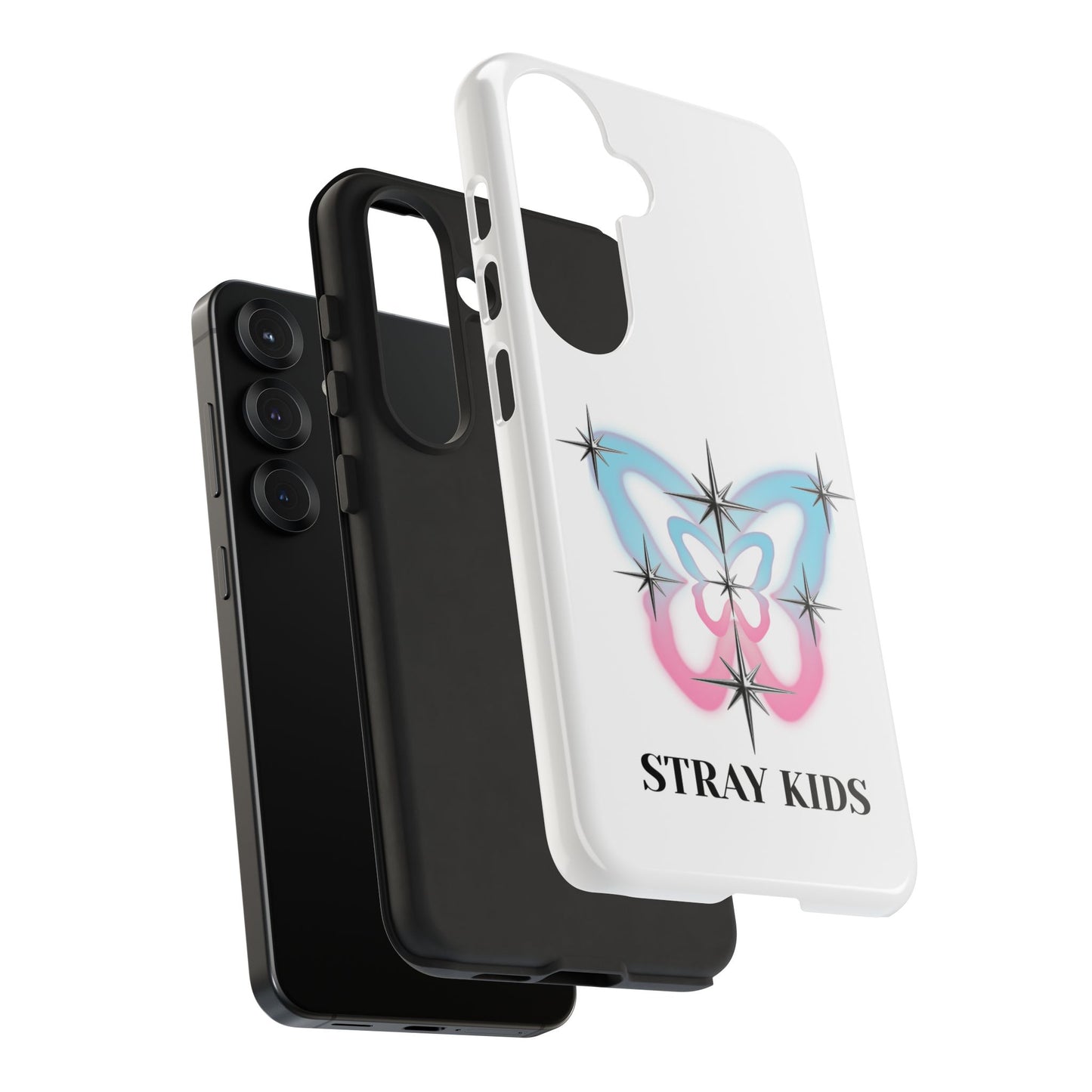 Stray Kids Sparkle Butterfly Phone Case — K-Pop Fan Protective Phone Cover