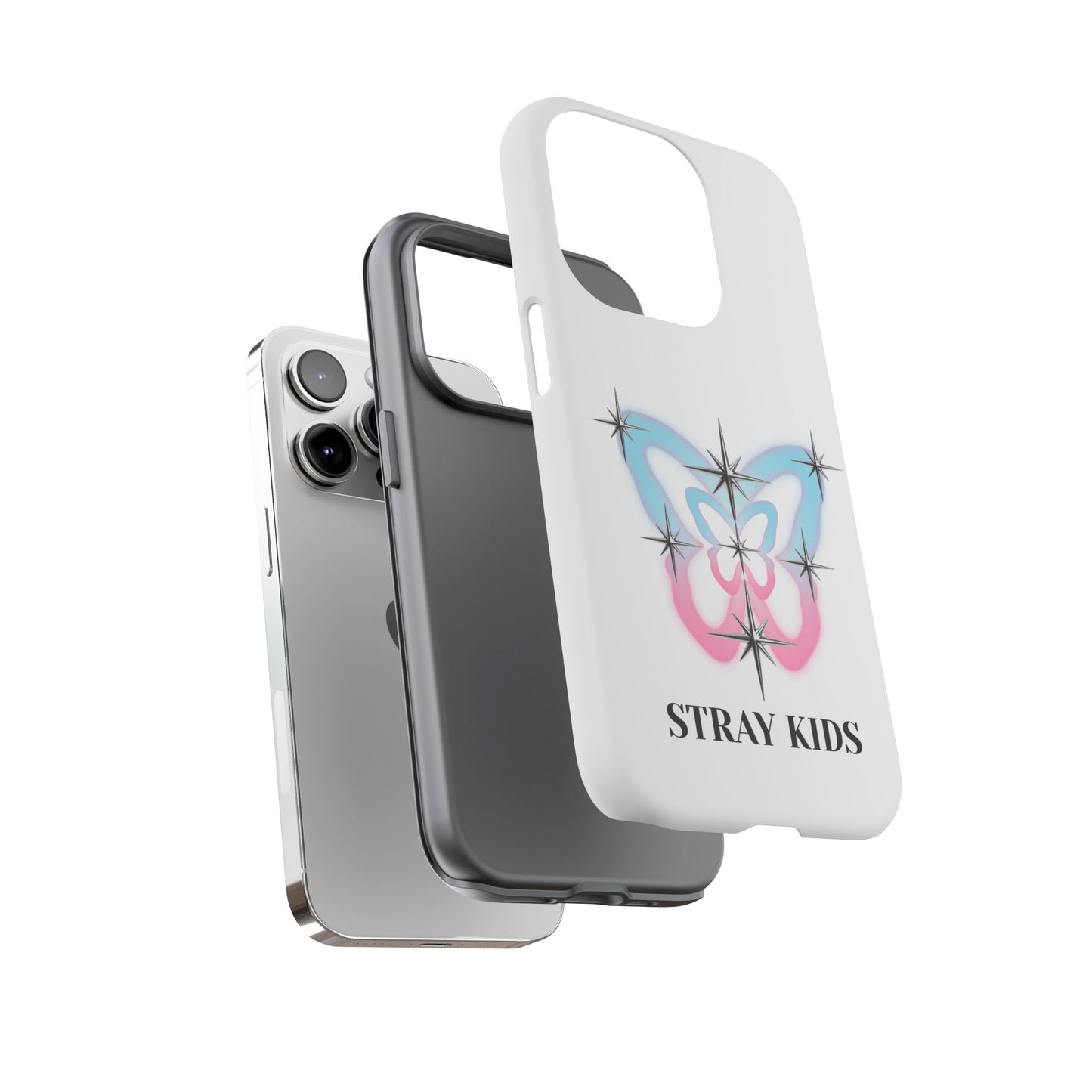 Stray Kids Sparkle Butterfly Phone Case — K-Pop Fan Protective Phone Cover