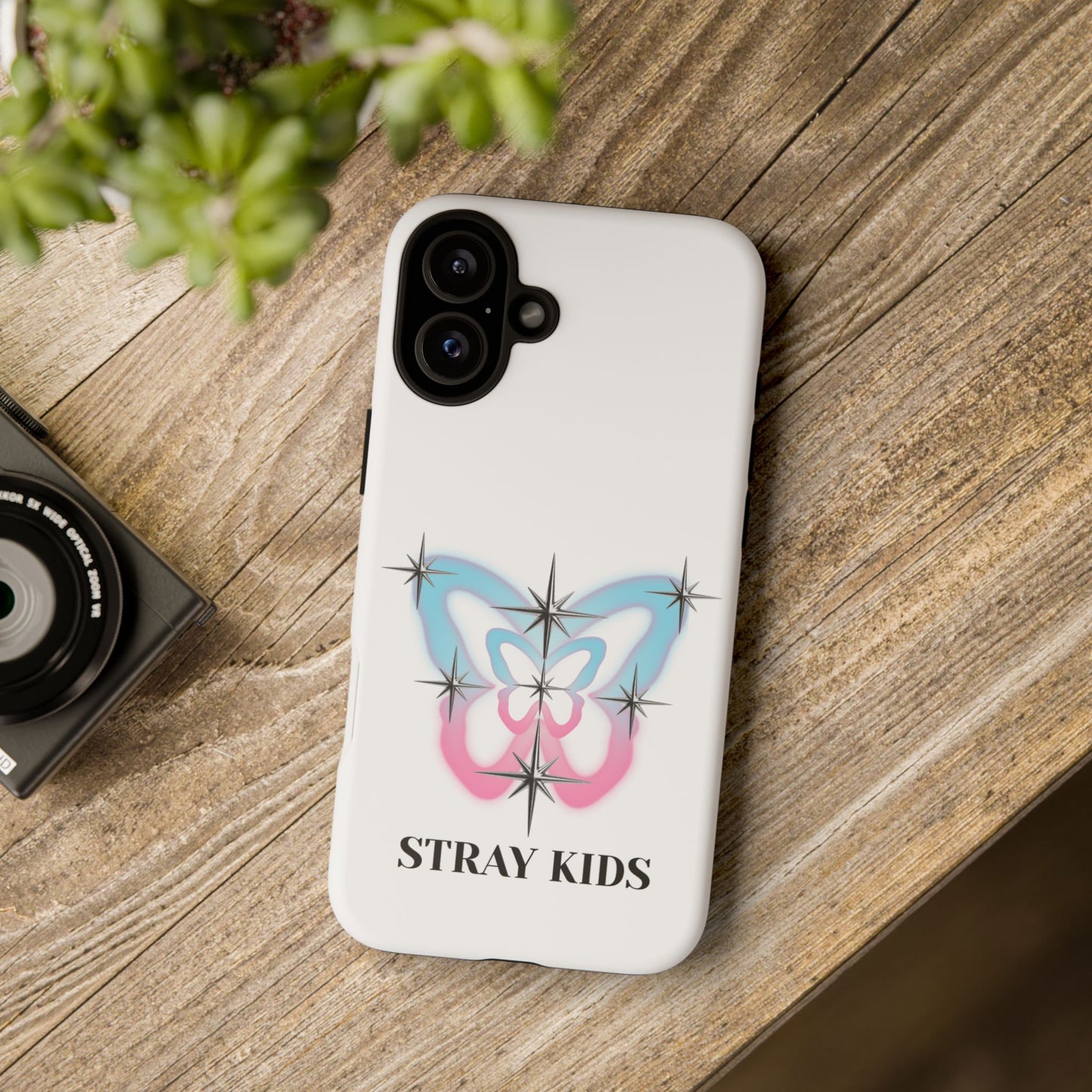 Stray Kids Sparkle Butterfly Phone Case — K-Pop Fan Protective Phone Cover