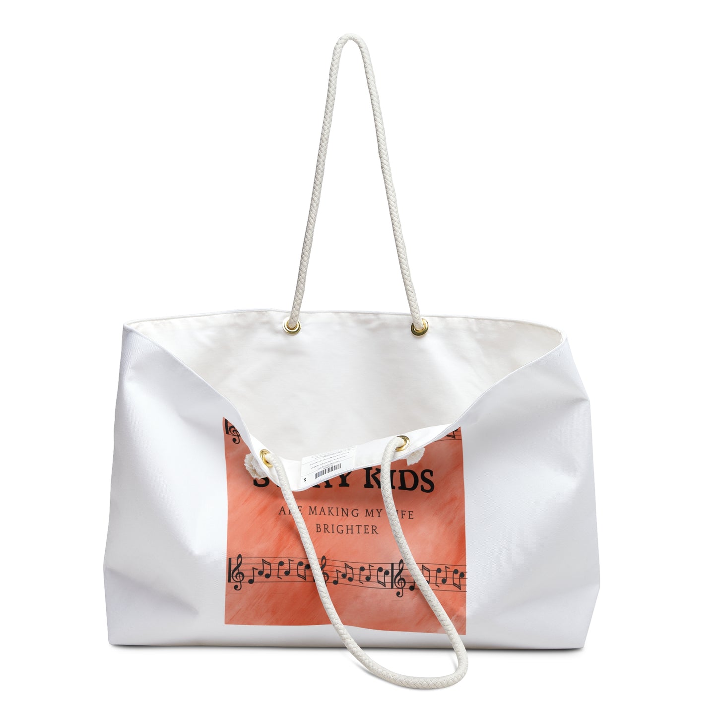Stray Kids 'Are Making My Life Brighter' Weekender Bag – Music Note Canvas Travel Tote
