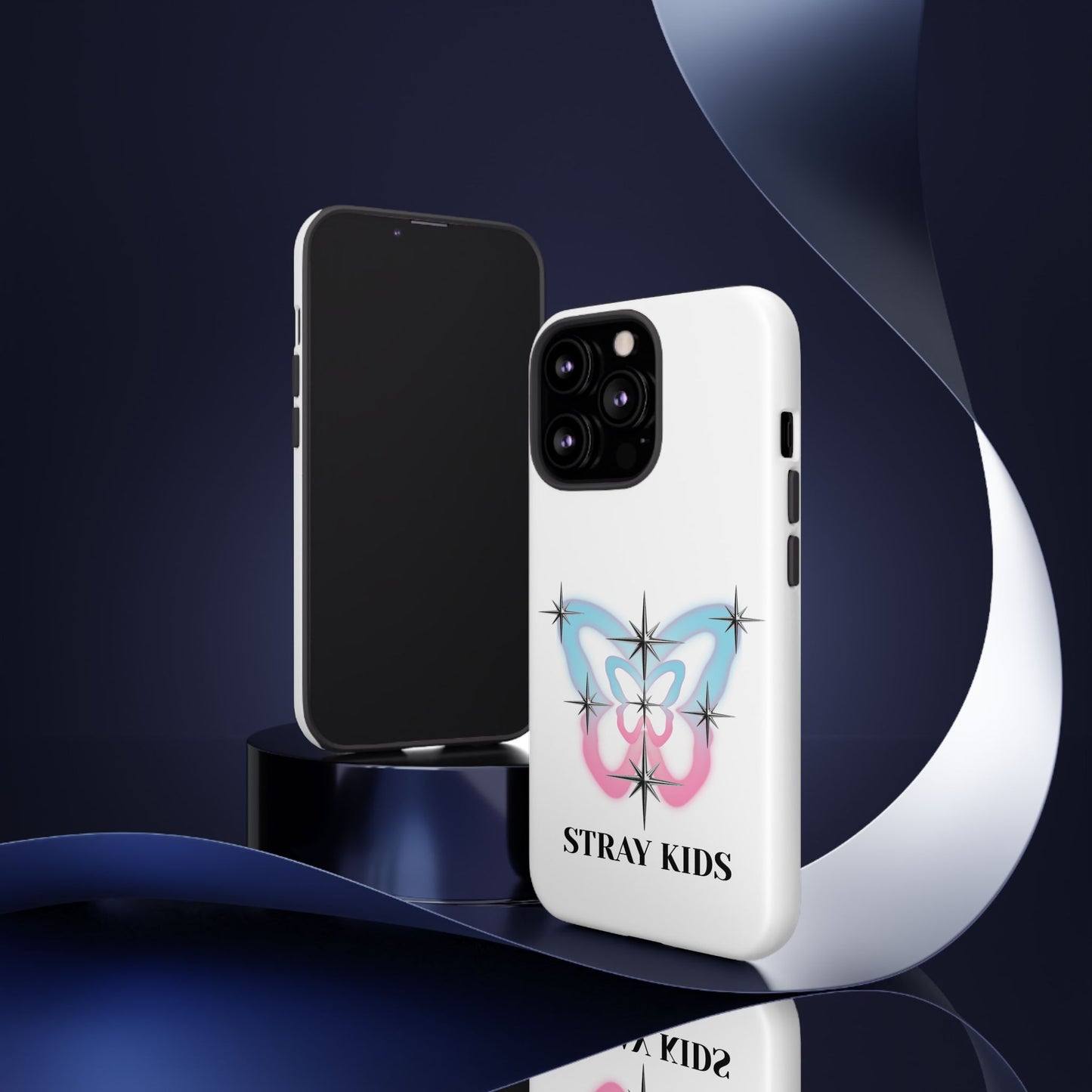 Stray Kids Sparkle Butterfly Phone Case — K-Pop Fan Protective Phone Cover