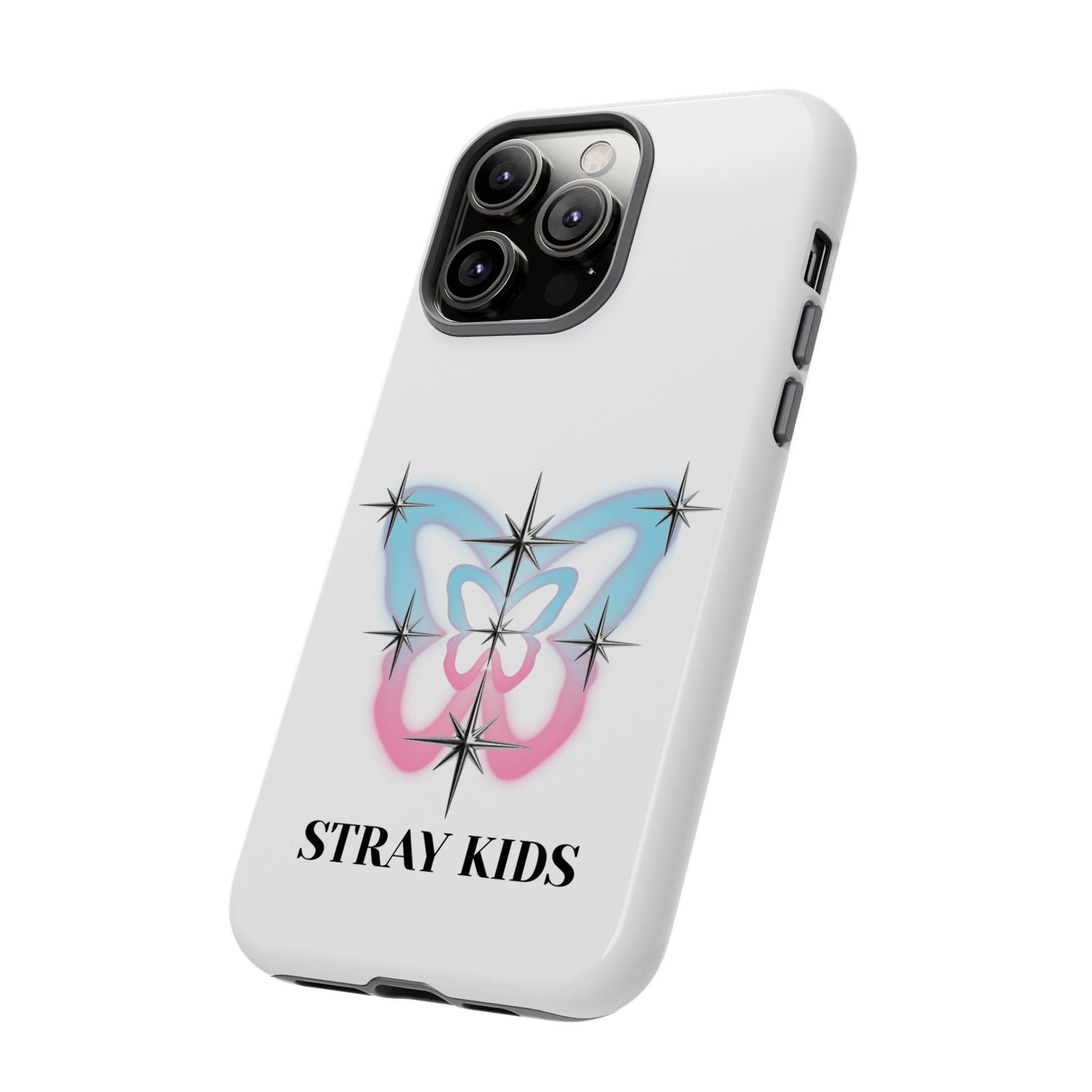Stray Kids Sparkle Butterfly Phone Case — K-Pop Fan Protective Phone Cover