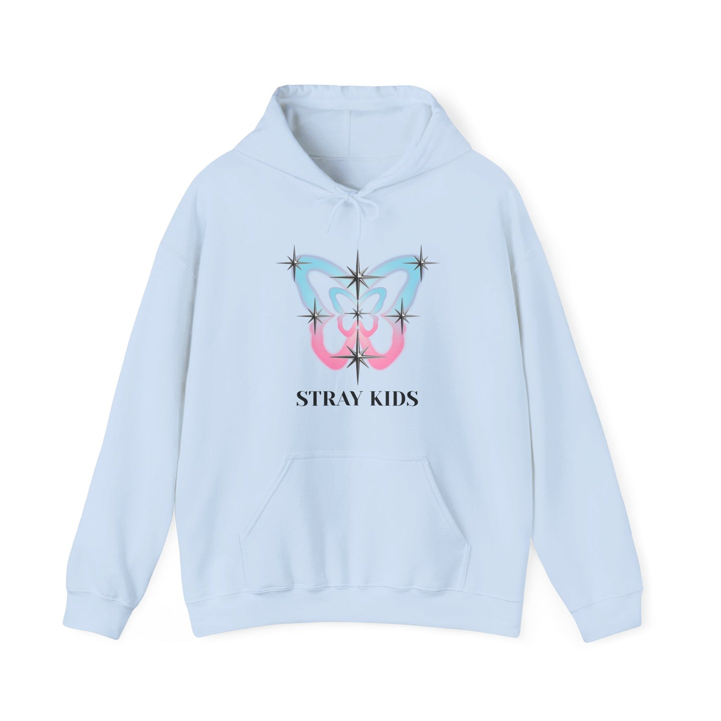 Stray Kids Butterfly Logo Hoodie — Pastel Sparkle K-pop Fan Sweatshirt