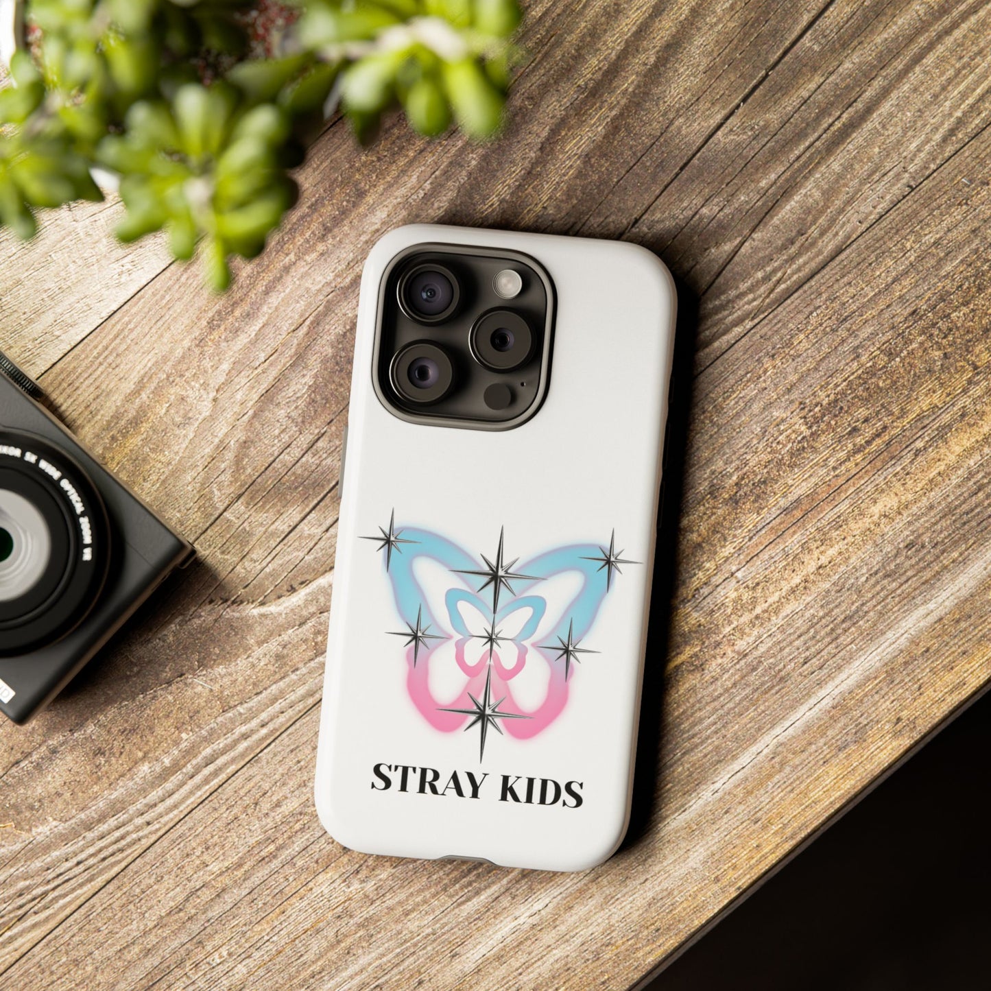 Stray Kids Sparkle Butterfly Phone Case — K-Pop Fan Protective Phone Cover