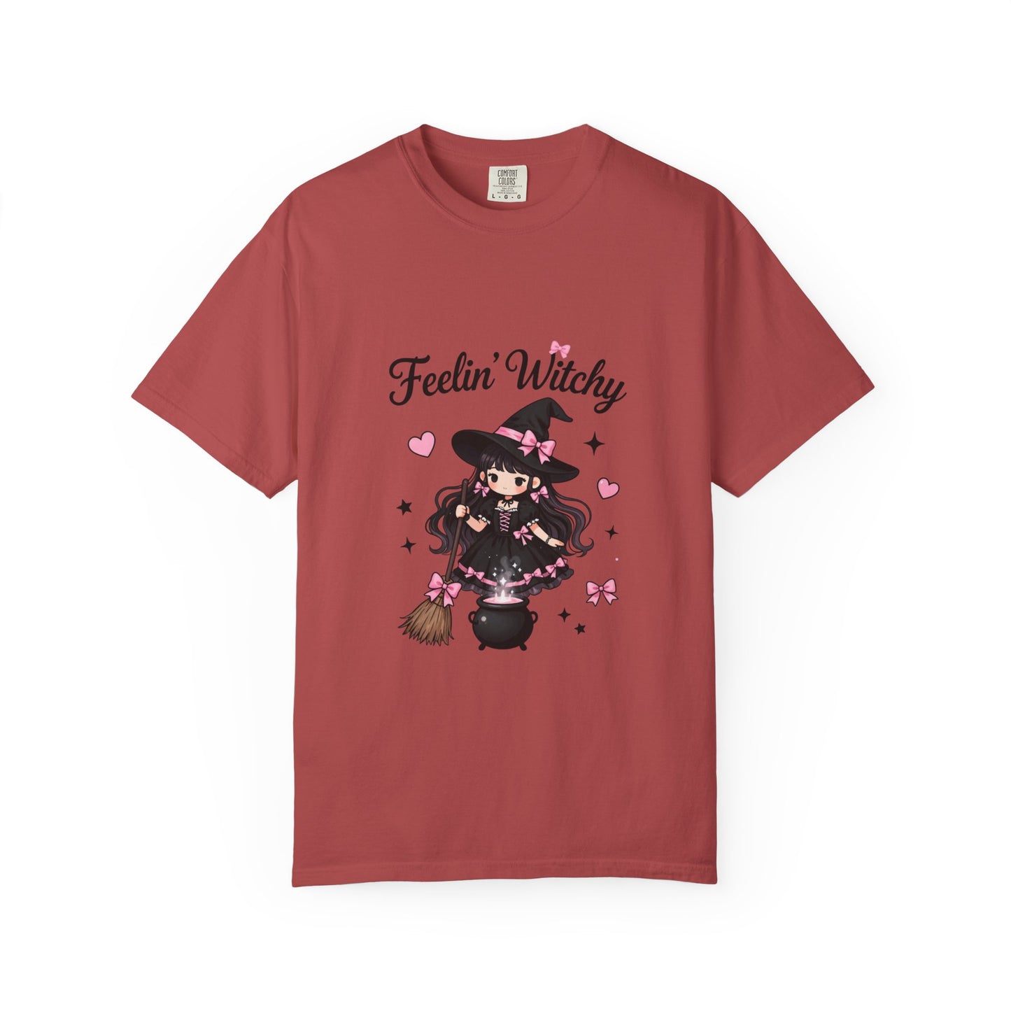 Feelin' Witchy T-Shirt — Cute Kawaii Witch Graphic Tee for Halloween & Everyday