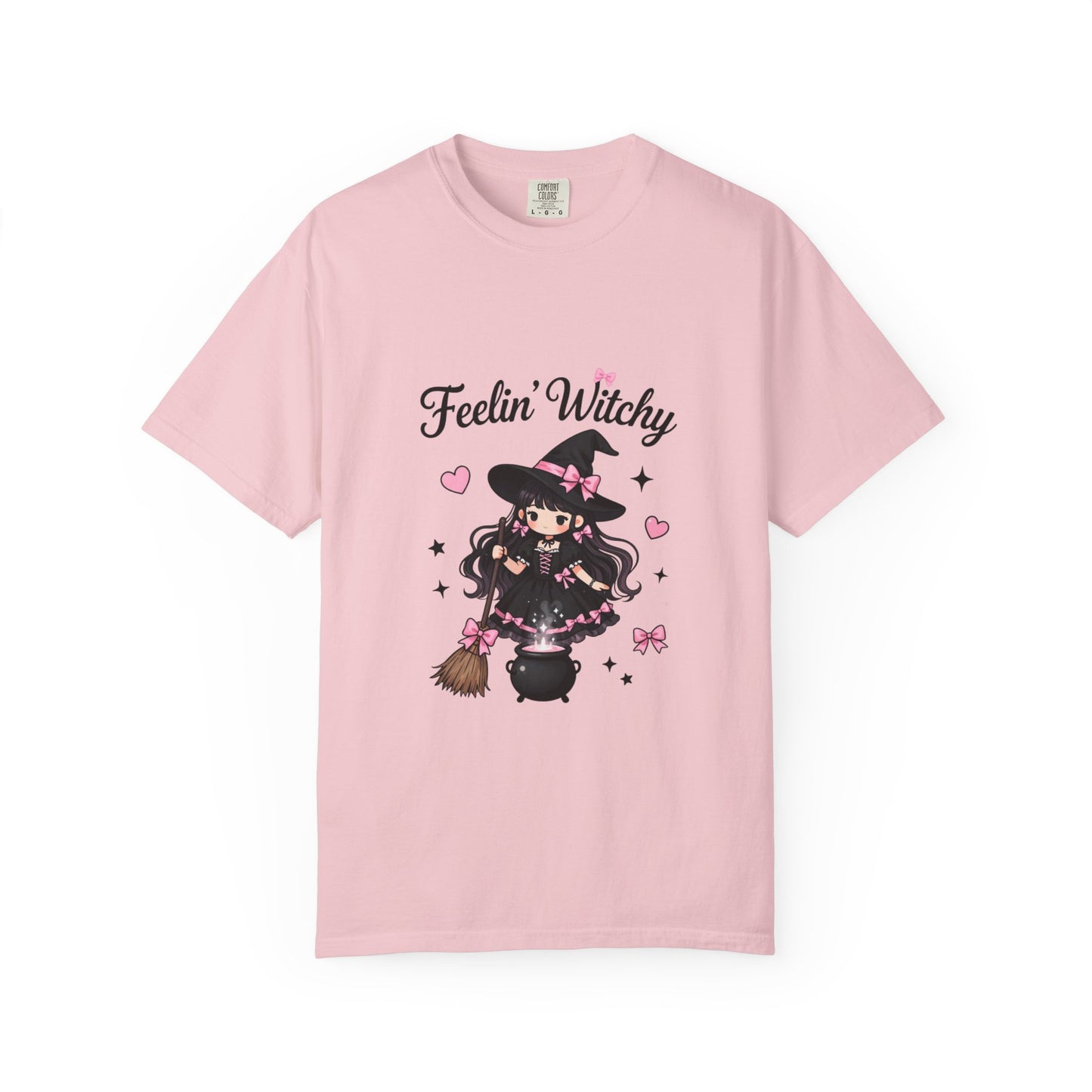 Feelin' Witchy T-Shirt — Cute Kawaii Witch Graphic Tee for Halloween & Everyday