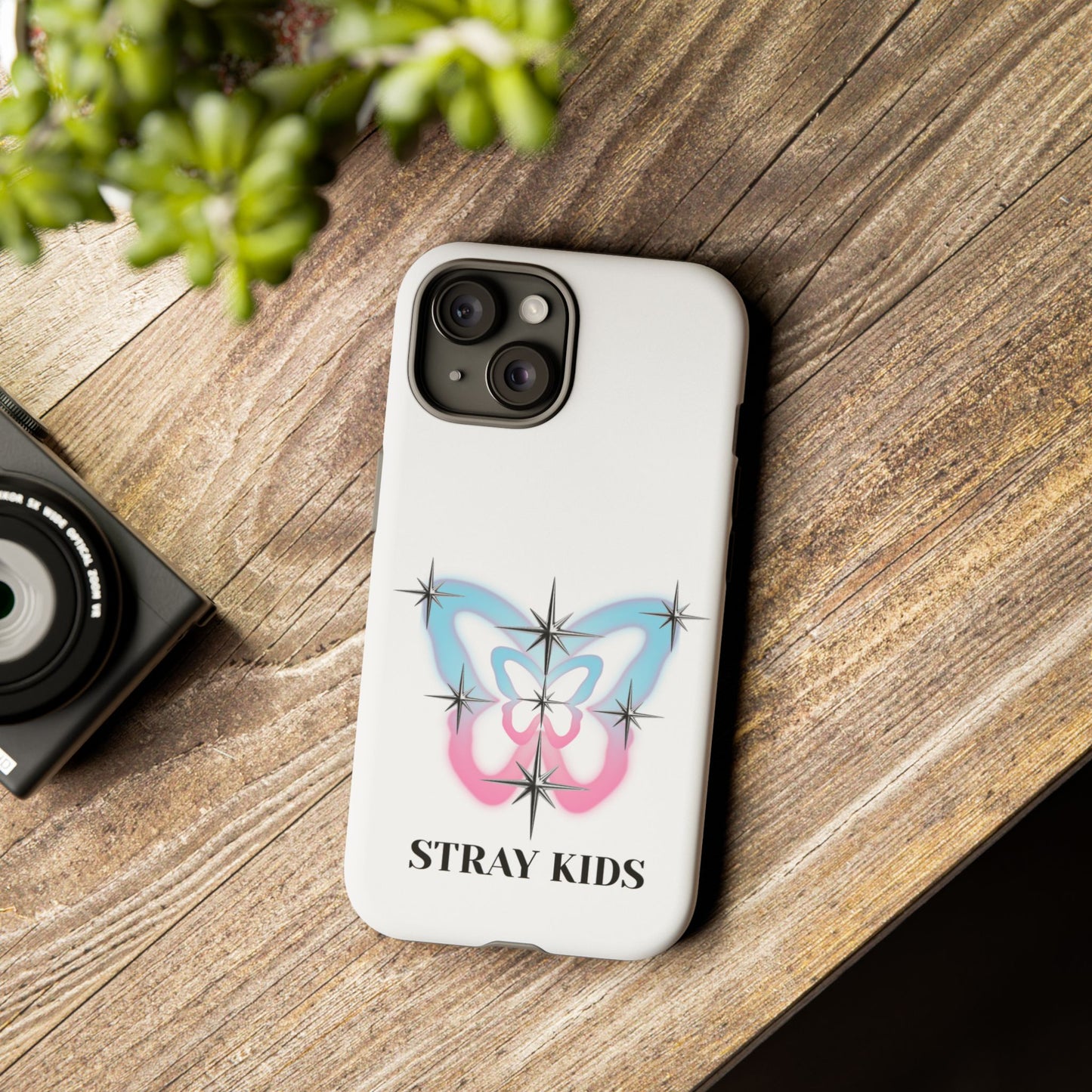 Stray Kids Sparkle Butterfly Phone Case — K-Pop Fan Protective Phone Cover