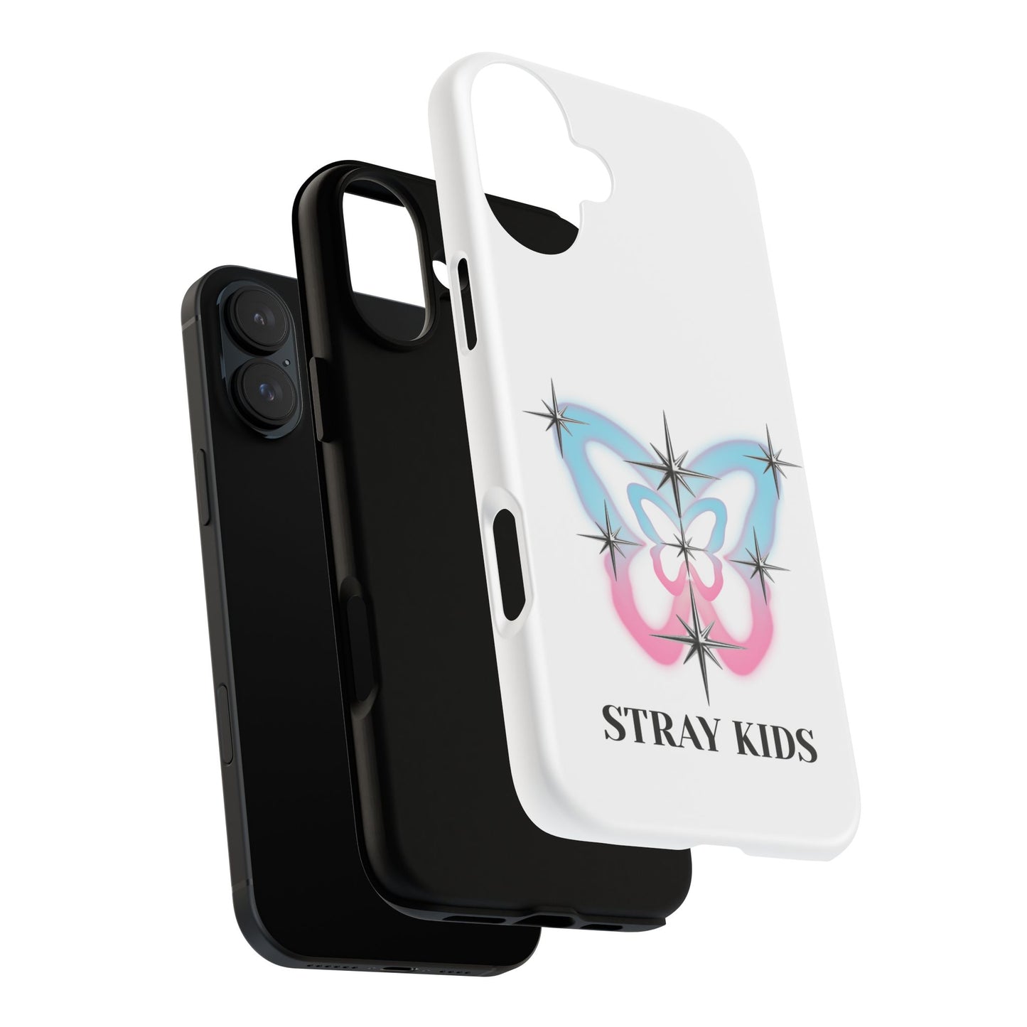 Stray Kids Sparkle Butterfly Phone Case — K-Pop Fan Protective Phone Cover