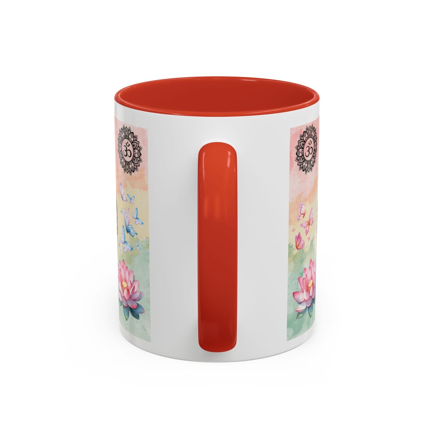 Buddha Lotus Accent Coffee Mug — Meditation, Om & Chakra Spiritual Tea Cup