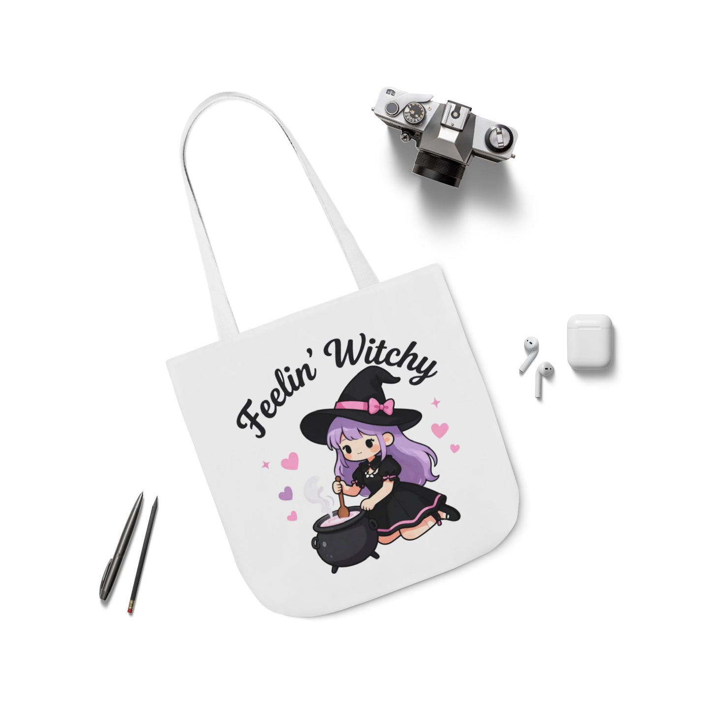 Feelin' Witchy Cute Witch Tote Bag