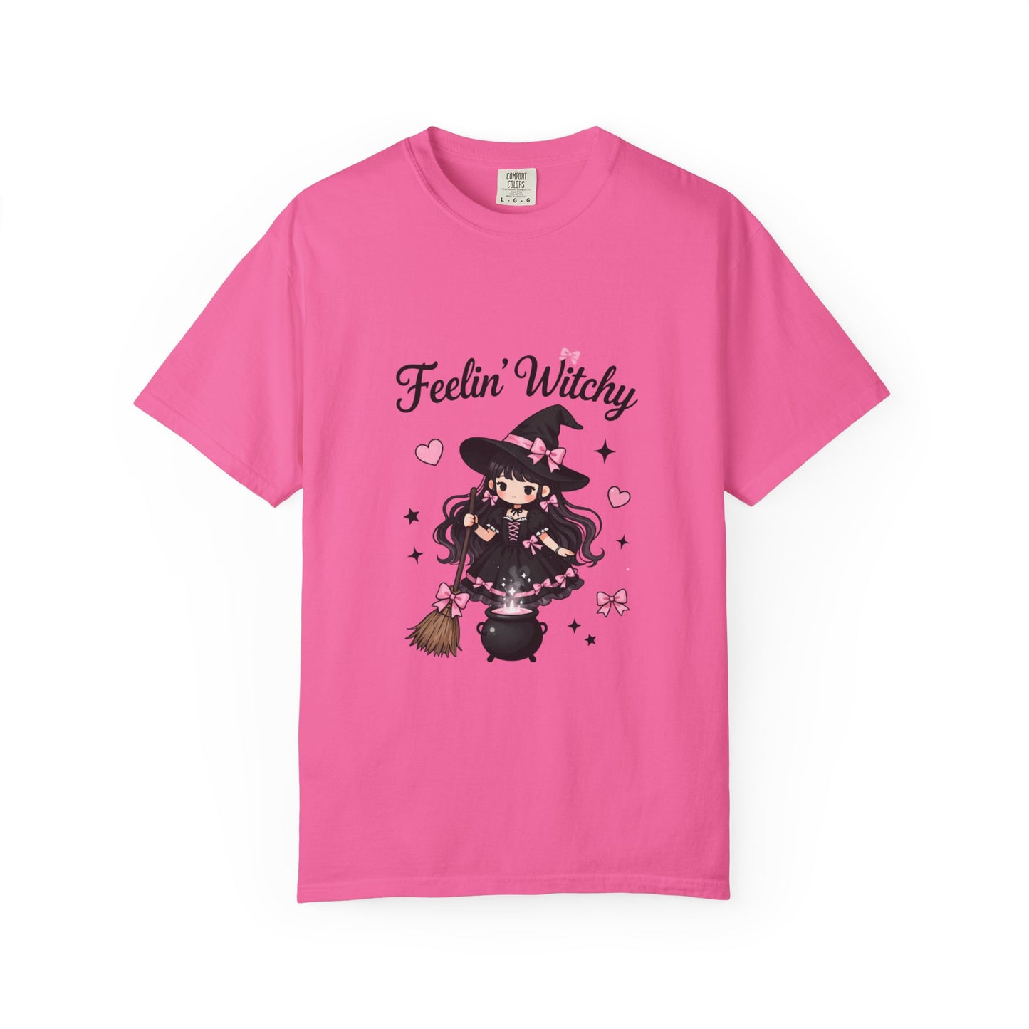 Feelin' Witchy T-Shirt — Cute Kawaii Witch Graphic Tee for Halloween & Everyday