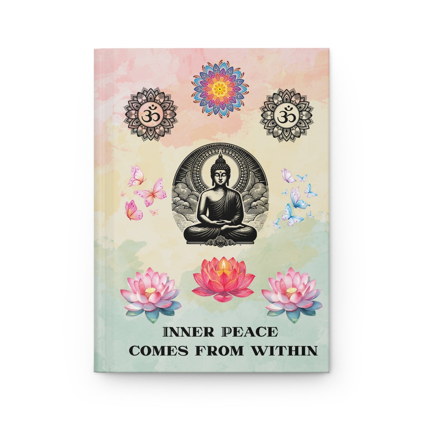 Buddha Journal — "Inner Peace Comes From Within" Hardcover Meditation Notebook