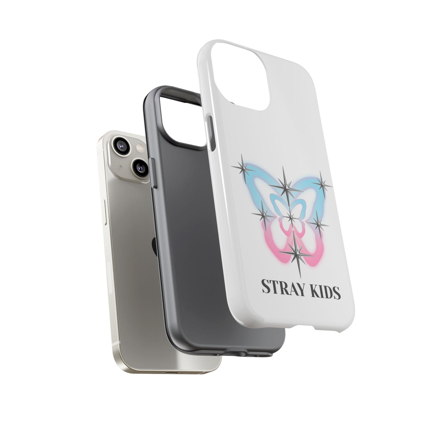 Stray Kids Sparkle Butterfly Phone Case — K-Pop Fan Protective Phone Cover