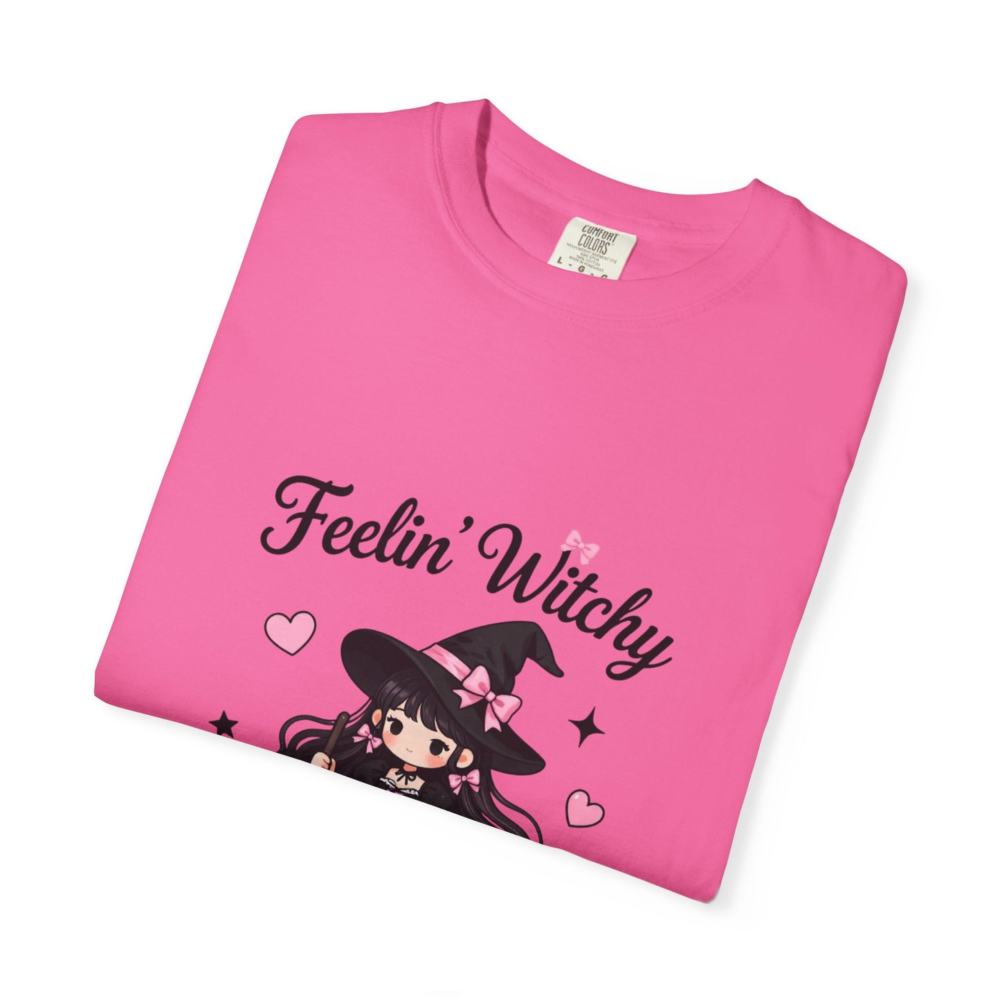 Feelin' Witchy T-Shirt — Cute Kawaii Witch Graphic Tee for Halloween & Everyday