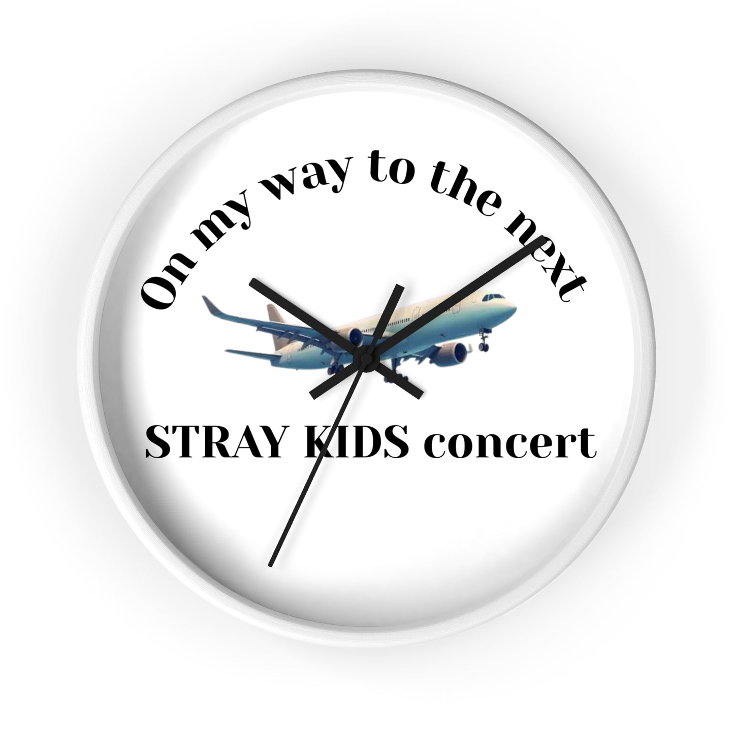 Wall Clock — "On my way to the next STRAY KIDS concert" Plane Design