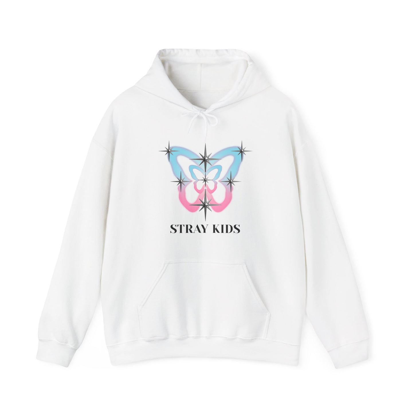 Stray Kids Butterfly Logo Hoodie — Pastel Sparkle K-pop Fan Sweatshirt