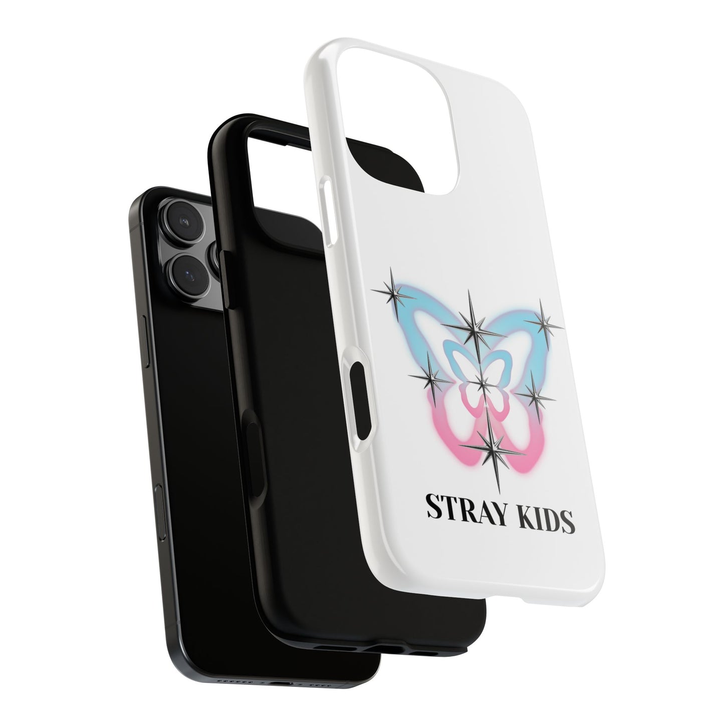 Stray Kids Sparkle Butterfly Phone Case — K-Pop Fan Protective Phone Cover