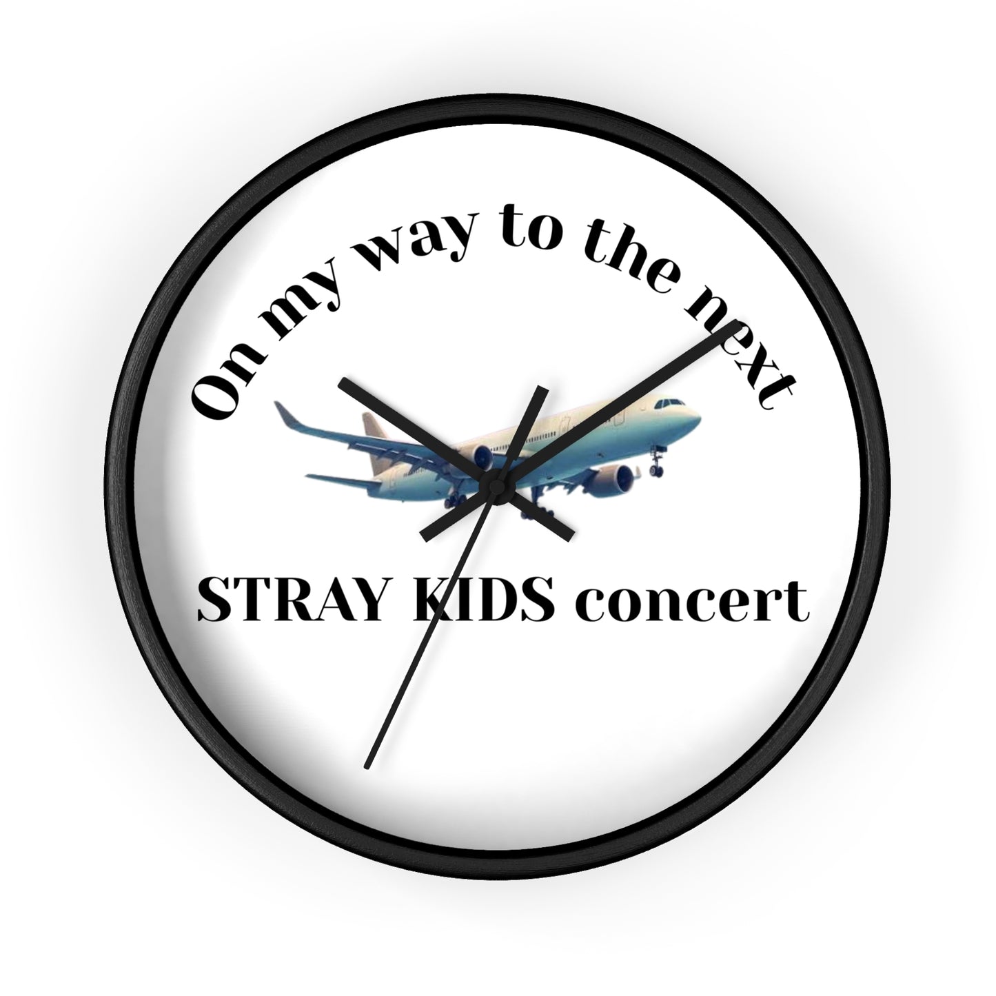Wall Clock — "On my way to the next STRAY KIDS concert" Plane Design