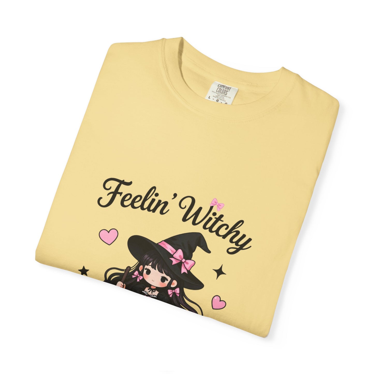 Feelin' Witchy T-Shirt — Cute Kawaii Witch Graphic Tee for Halloween & Everyday