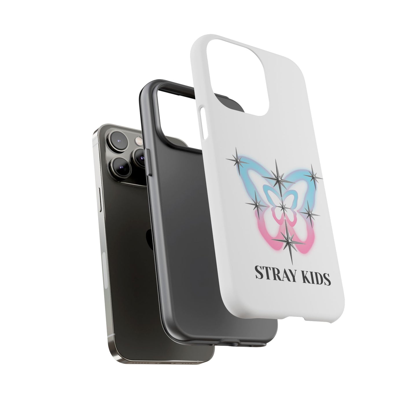 Stray Kids Sparkle Butterfly Phone Case — K-Pop Fan Protective Phone Cover