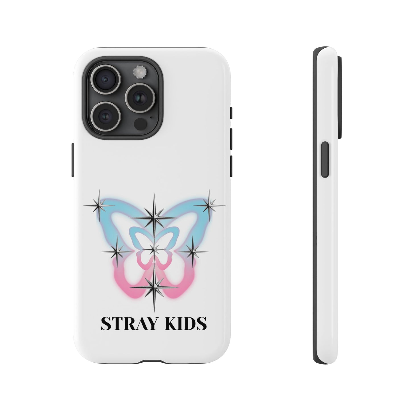 Stray Kids Sparkle Butterfly Phone Case — K-Pop Fan Protective Phone Cover