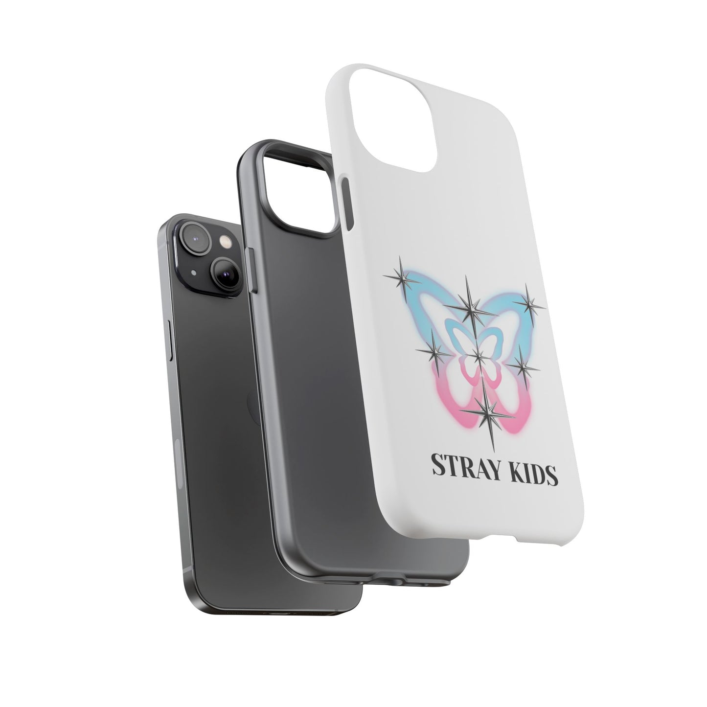 Stray Kids Sparkle Butterfly Phone Case — K-Pop Fan Protective Phone Cover