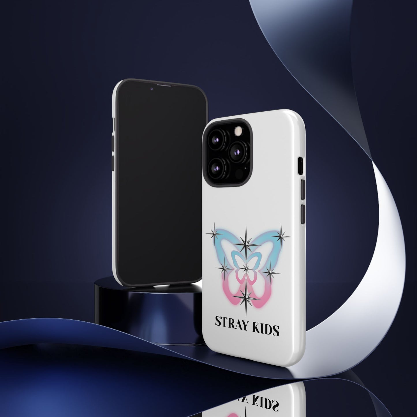 Stray Kids Sparkle Butterfly Phone Case — K-Pop Fan Protective Phone Cover