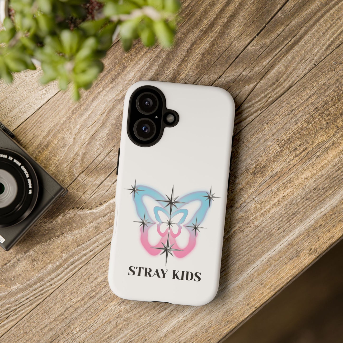 Stray Kids Sparkle Butterfly Phone Case — K-Pop Fan Protective Phone Cover